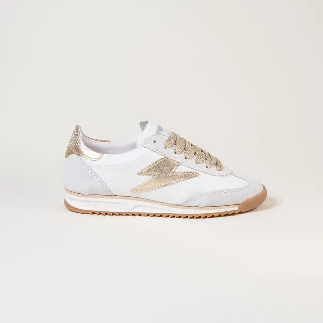 SMR Joyce E314 Baskets Blanc Or Cuir
