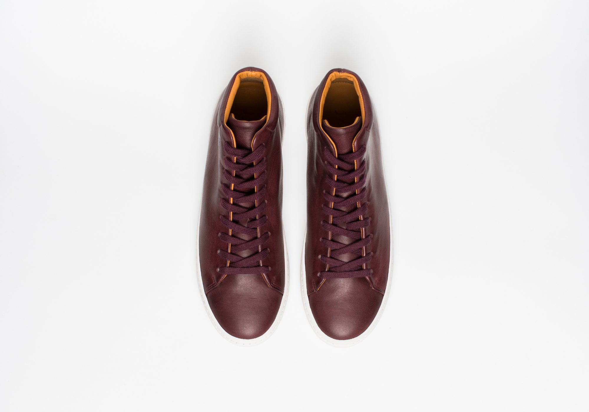 JAK Royal Hi sneakers cuir bordeaux semelle gomme