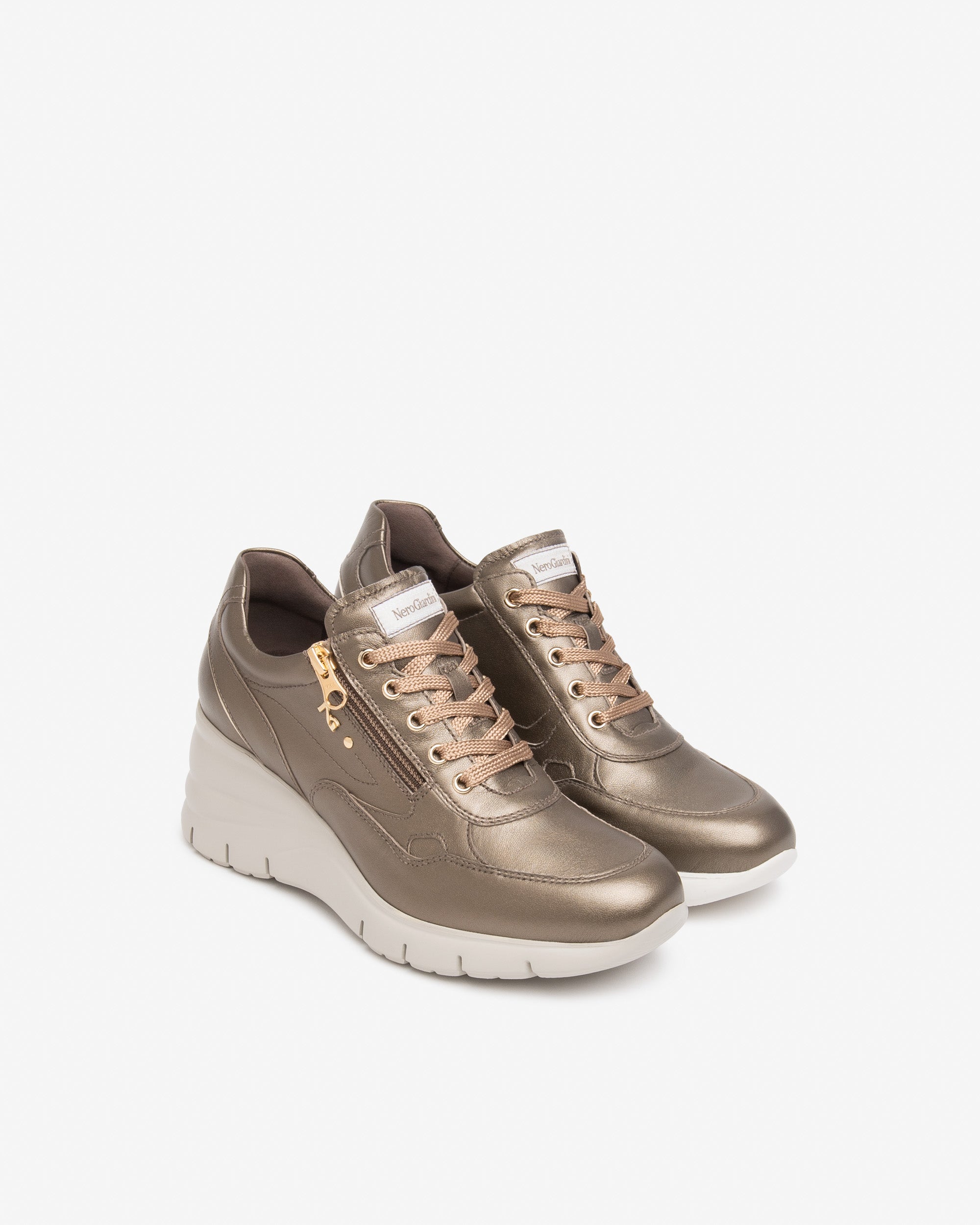 NeroGiardini Sneakers Femme Cuir Compensées 60 mm