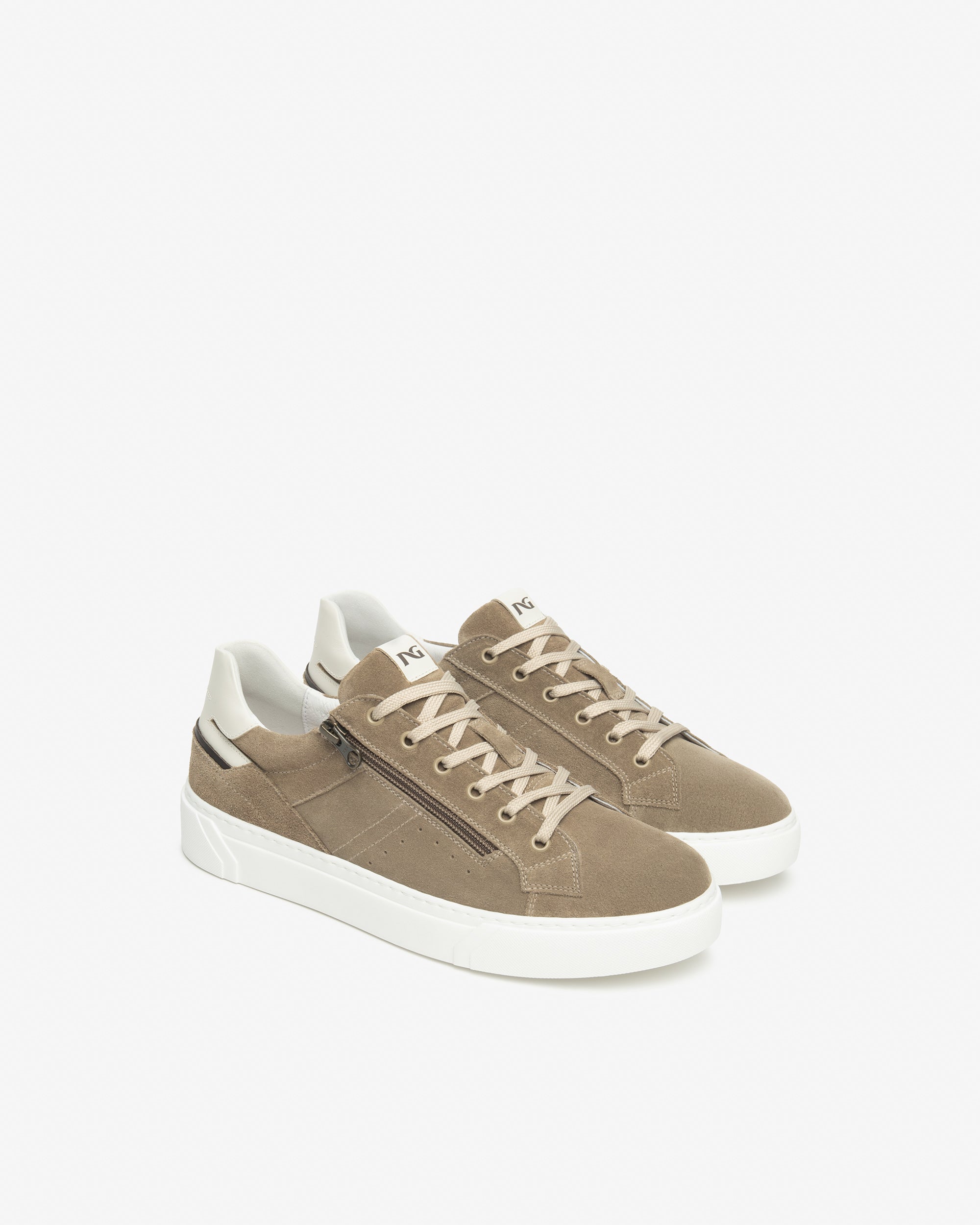 Nerogiardini Sneakers cuir homme cuir velours ville
