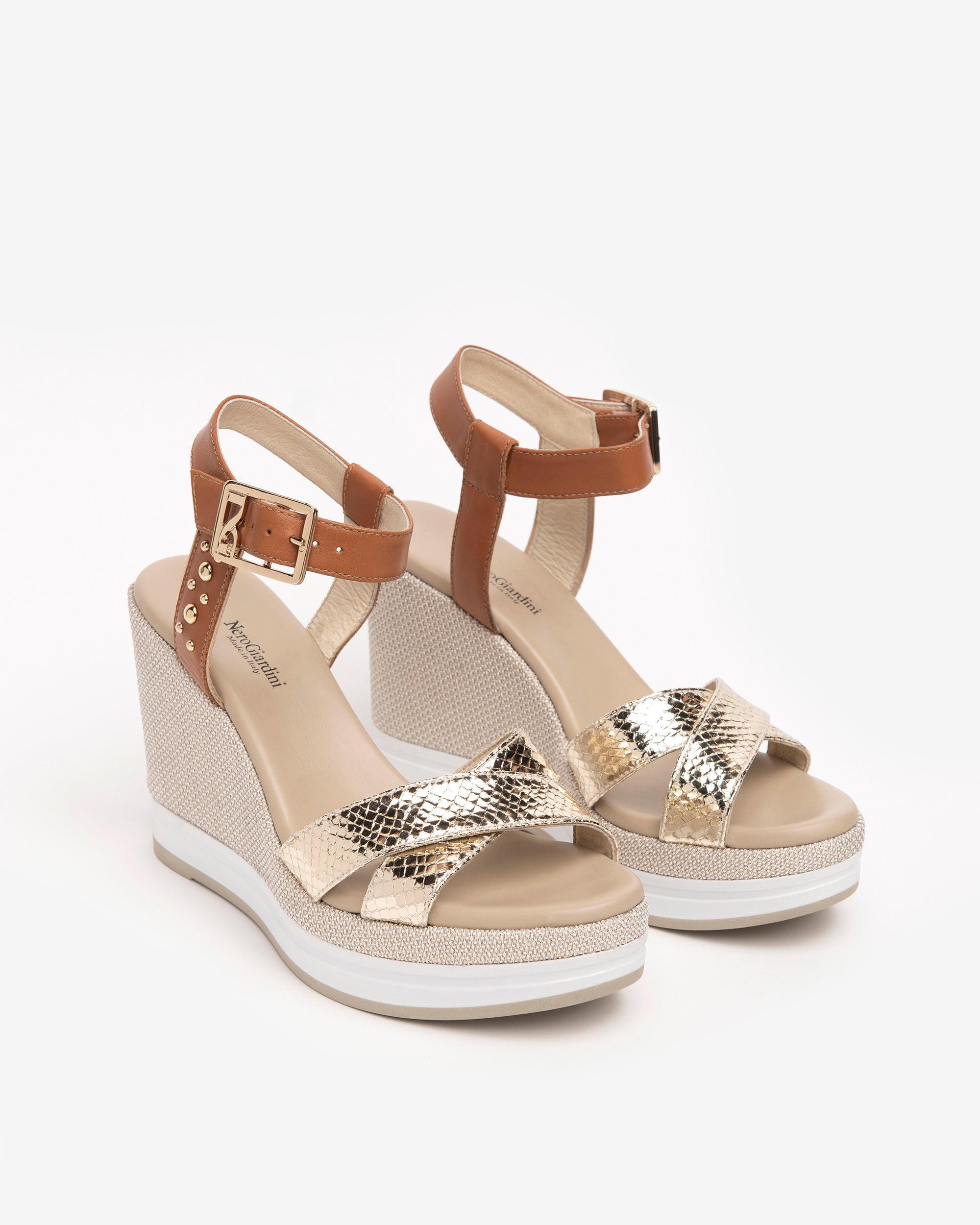 NeroGiardini Sandales Compensées Femme Cuir 38