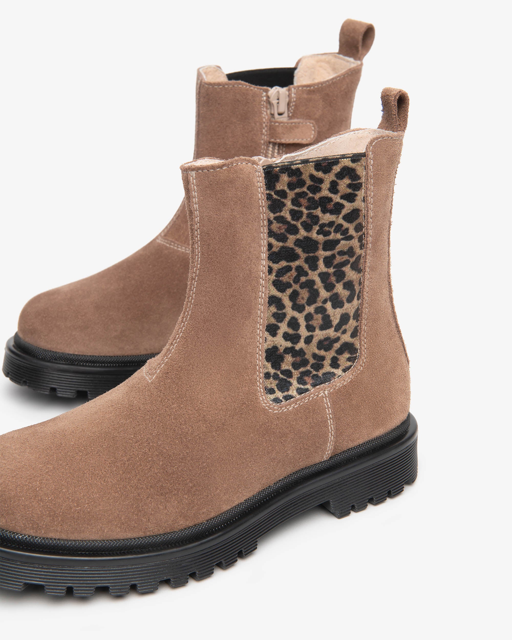 Nerogiardini Bottines Teen Fille Daim Zip Imprimé Animal