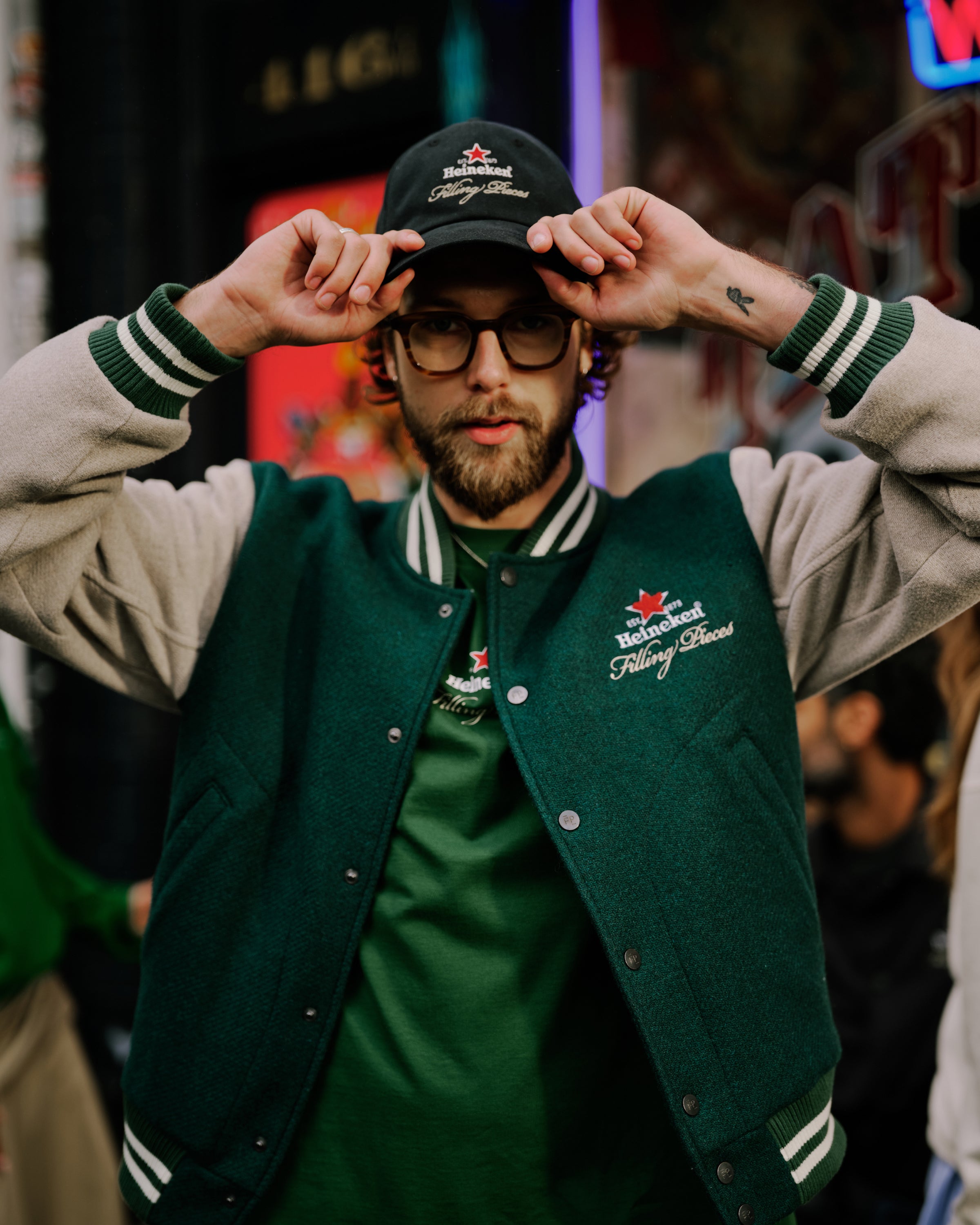 Filling Pieces Heineken Casquette noire coton bio taille unique