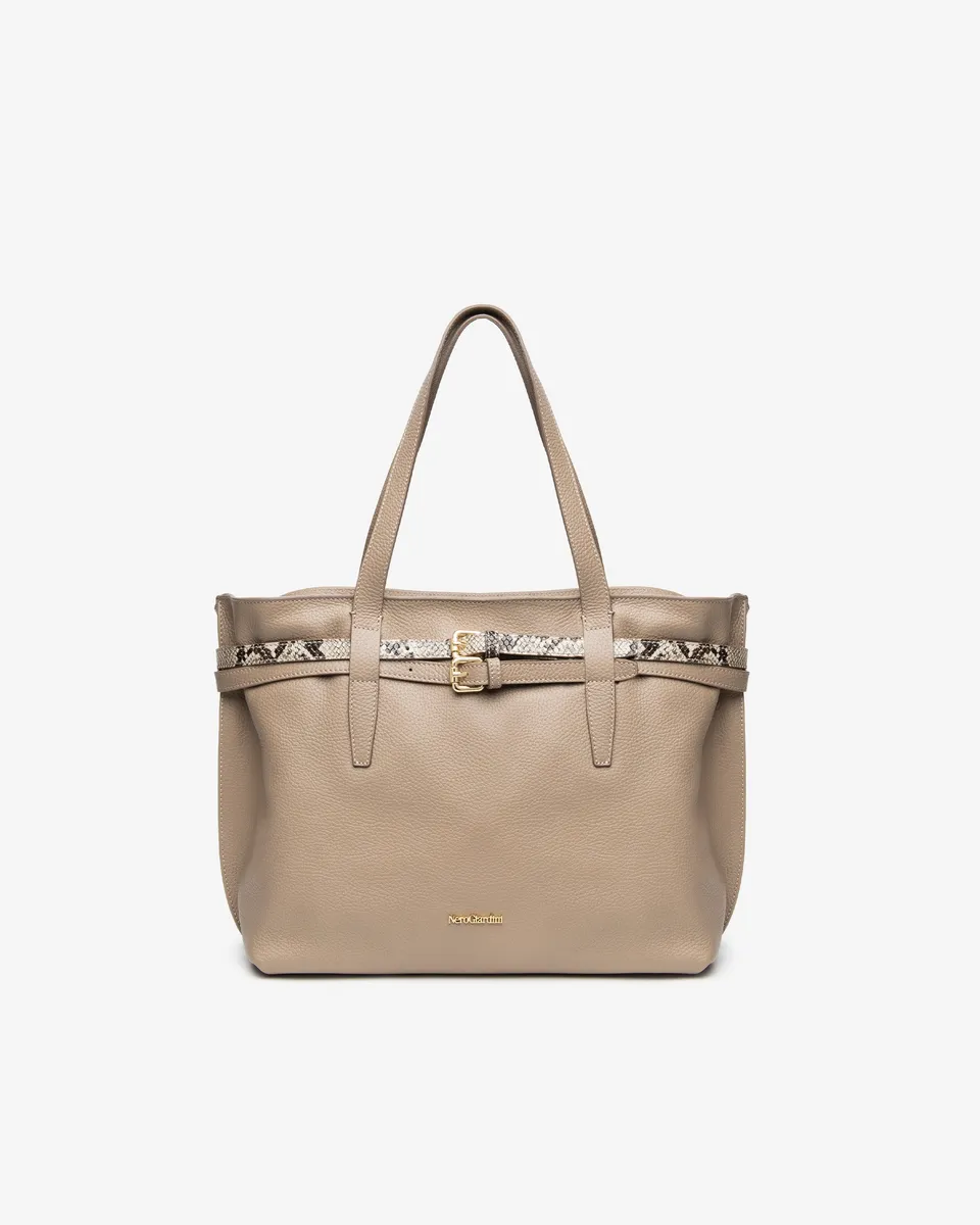 Nerogiardini Sacs Épaule Femme Cuir Boucle Dorée Taille PZ