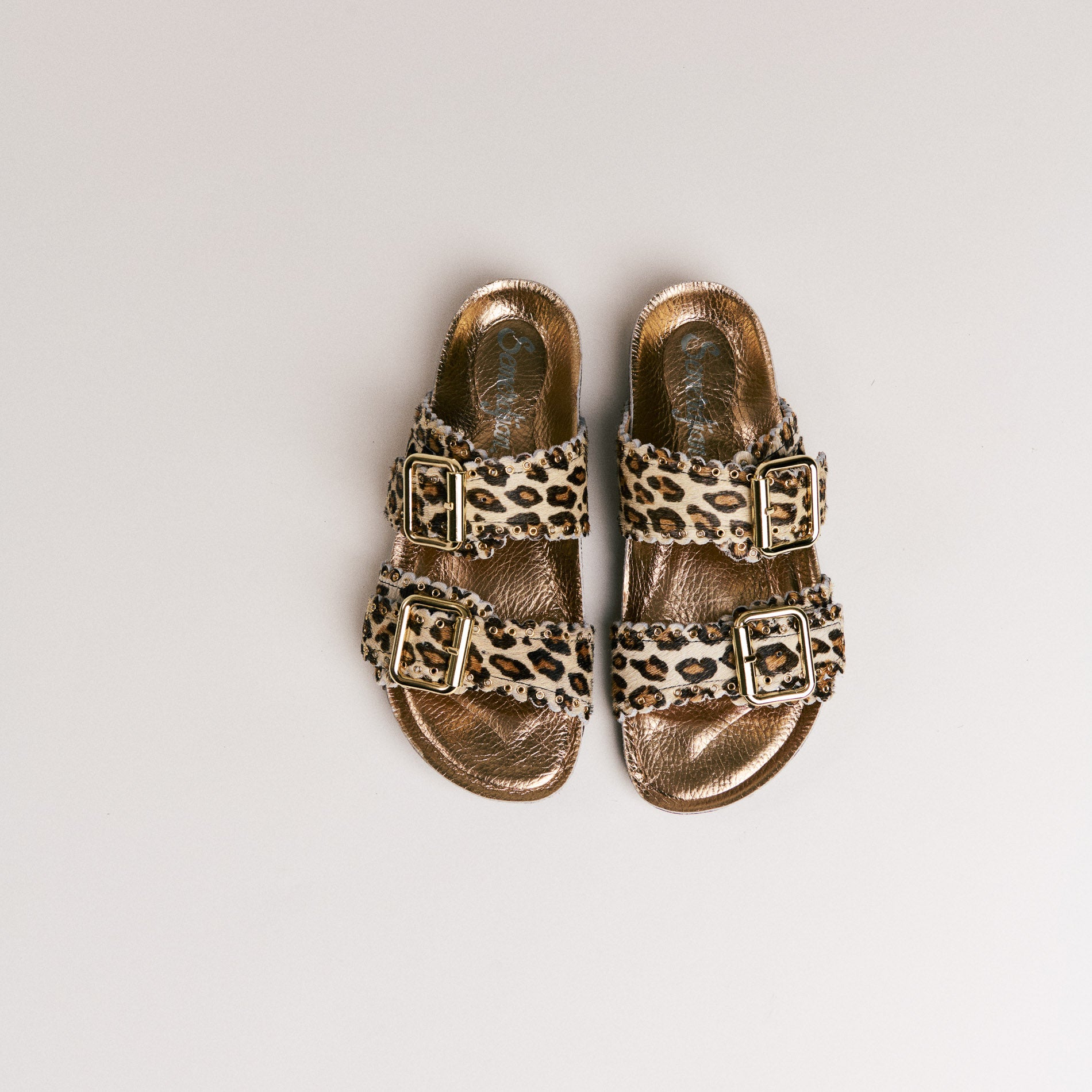 Semerdjian Arianna mule plate léopard cuir
