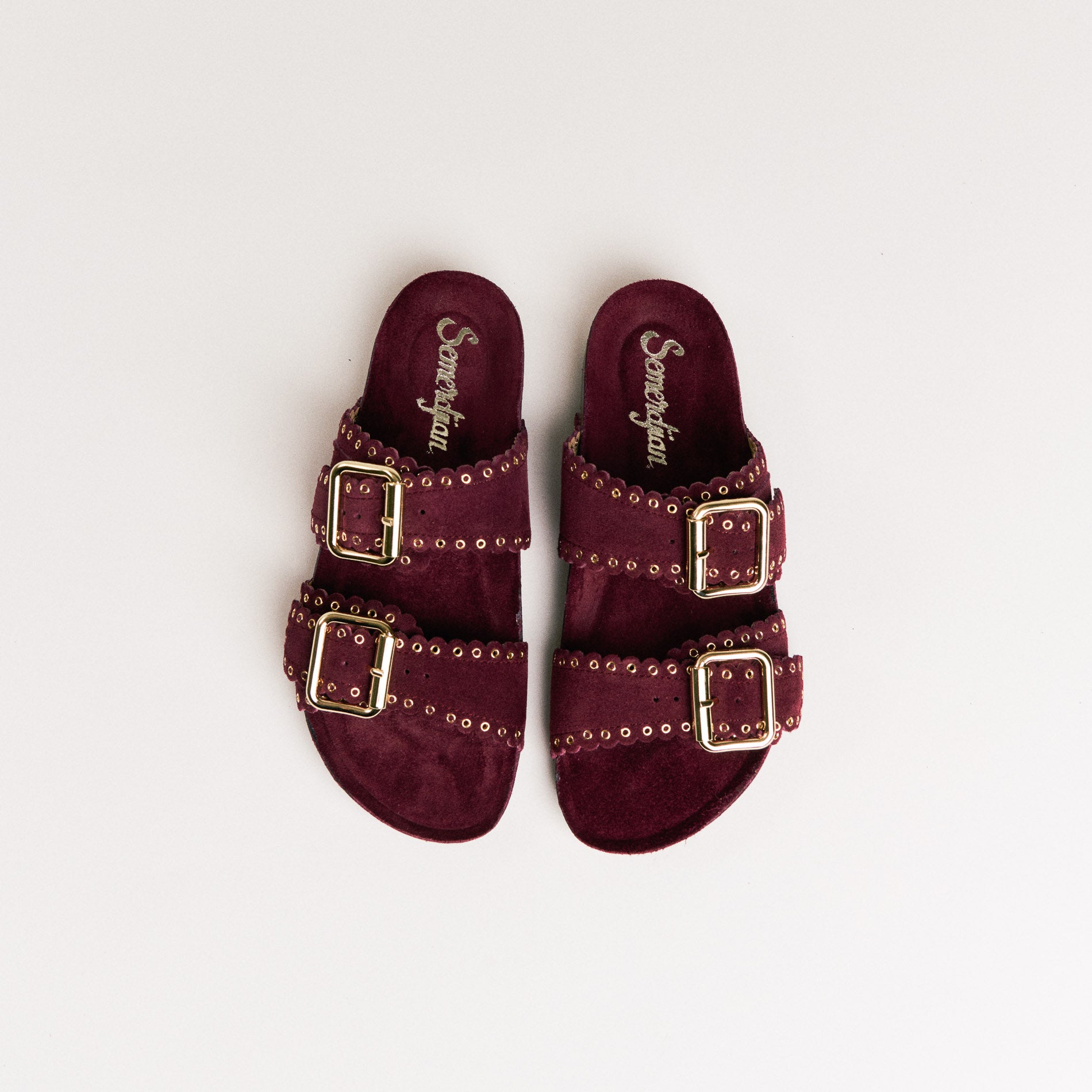 SMR Arianna Crosta Vino mules cuir bordeaux