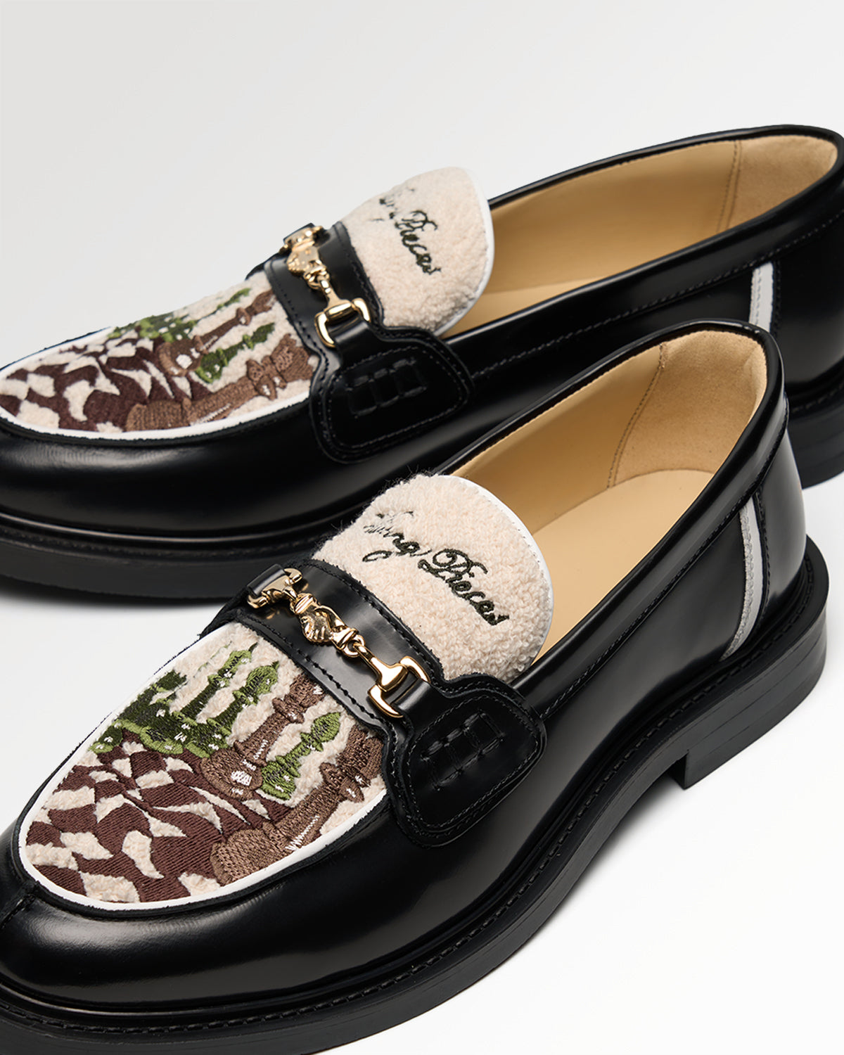Filling Pieces Loafer Chess Mocassin cuir noir