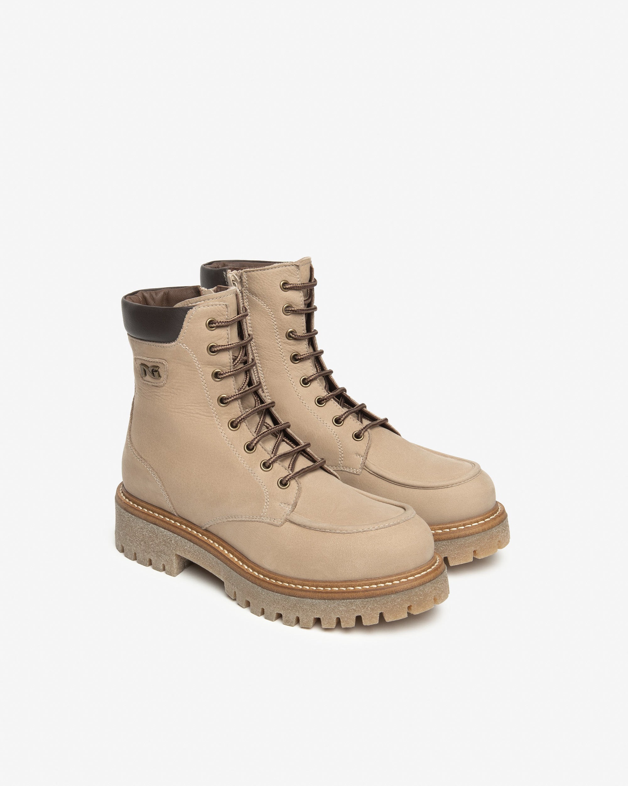NeroGiardini Bottines Motardes Femme Velours Memory Confort