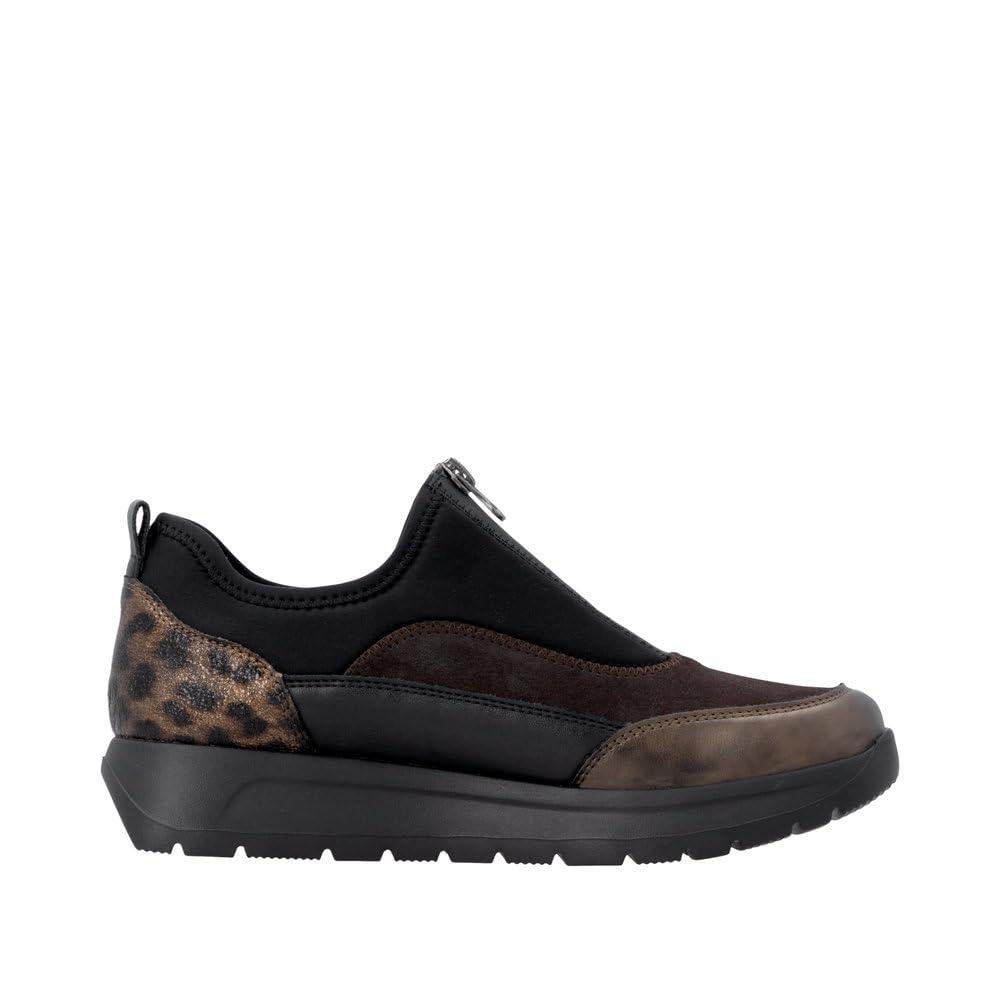 Remonte D2v01 mocassin femme noir-bronze 39 EU stretch