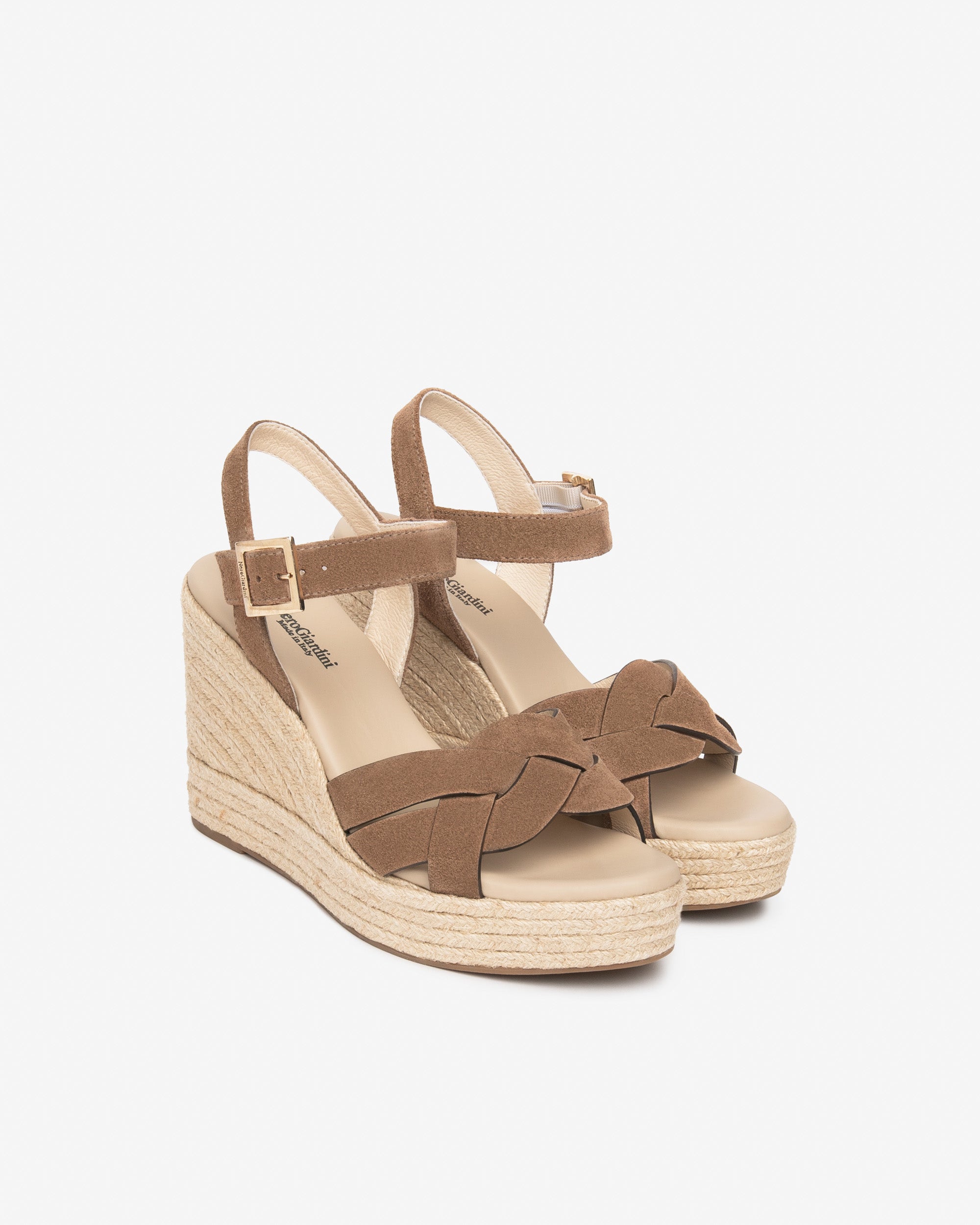 NeroGiardini Sandales cuir velours femme été
