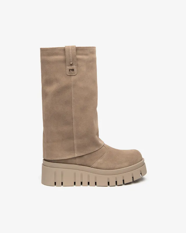 NeroGiardini Bottes Femme Velours bottes daim plateforme 38