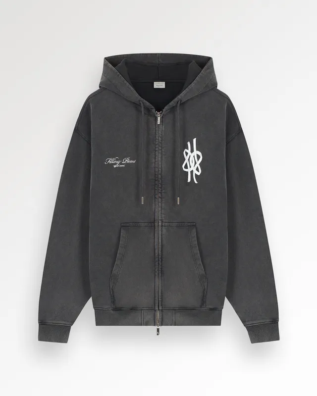 Filling Pieces Film Strip sweat à capuche zippé noir coton bio