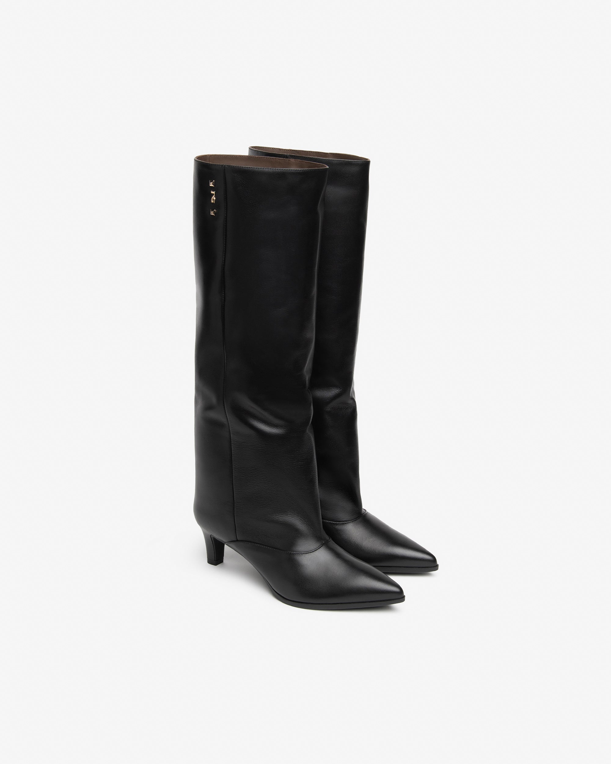 Nerogiardini Bottes Femme Cuir Talon Cône 55 mm