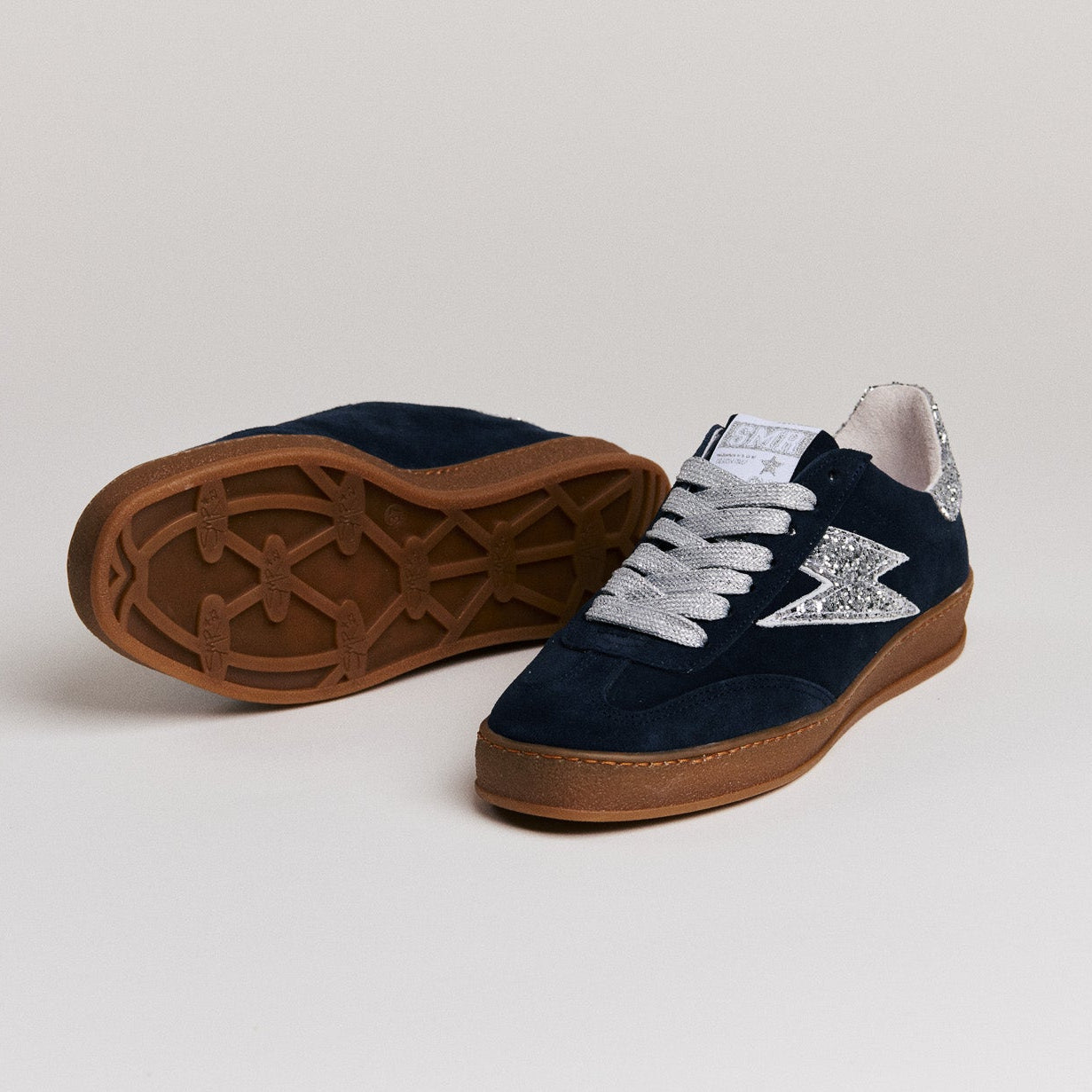 SMR Semerdjian India D583 Sneakers Daim Bleu Marine