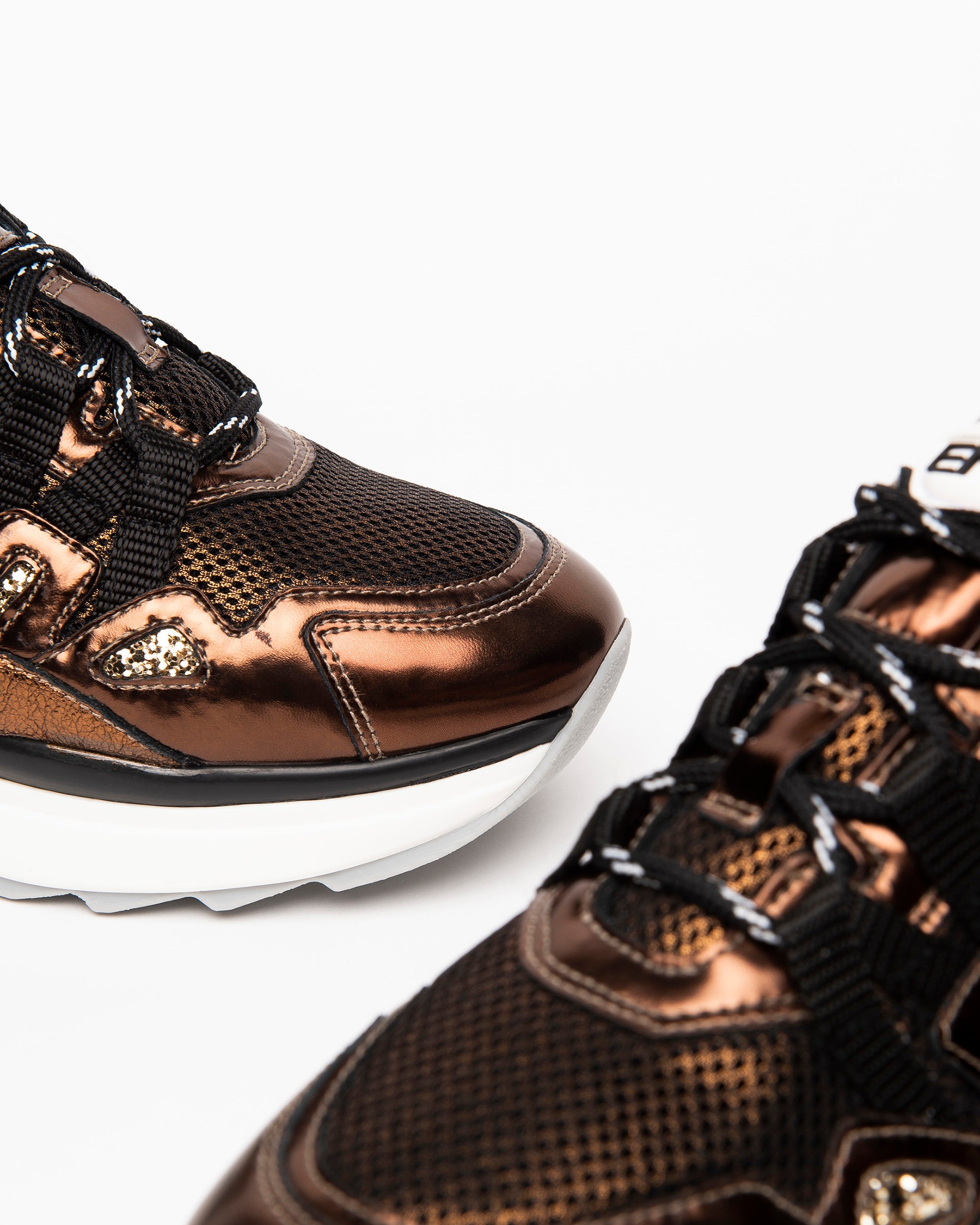 NeroGiardini Sneakers Femme Lamé Pailleté 4 cm