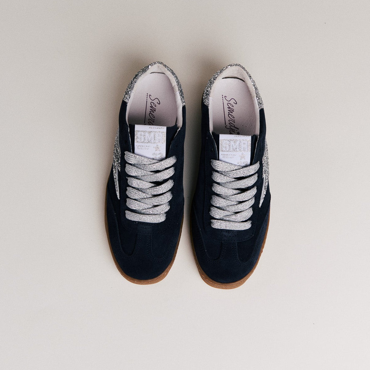 SMR Semerdjian India D583 Sneakers Daim Bleu Marine