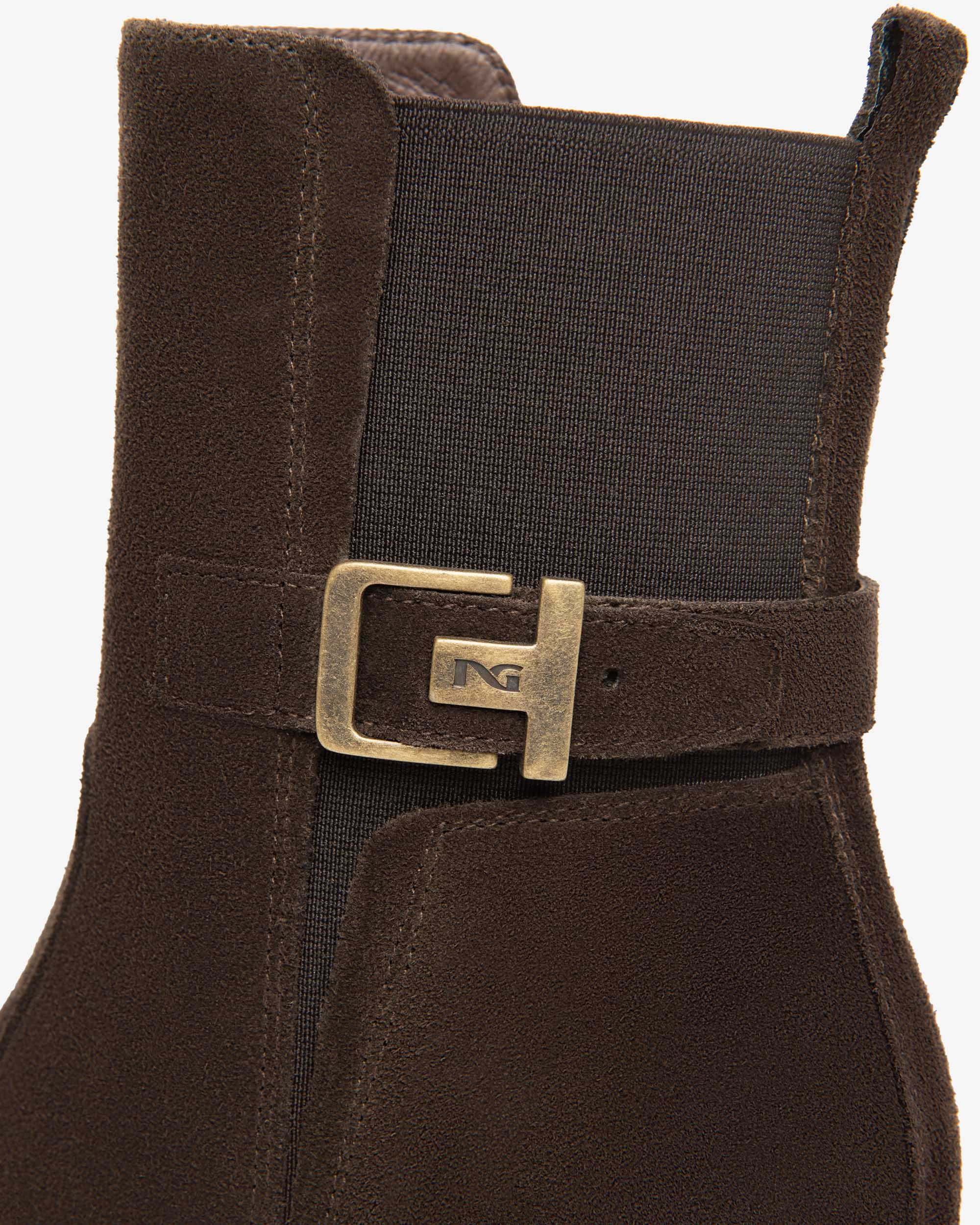 NeroGiardini Bottines Femme Cuir Velours Tissu Automne-Hiver