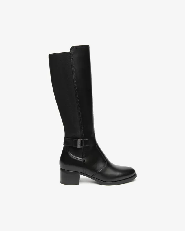 NeroGiardini Bottes Cuir Tissu Femme Talon 40mm