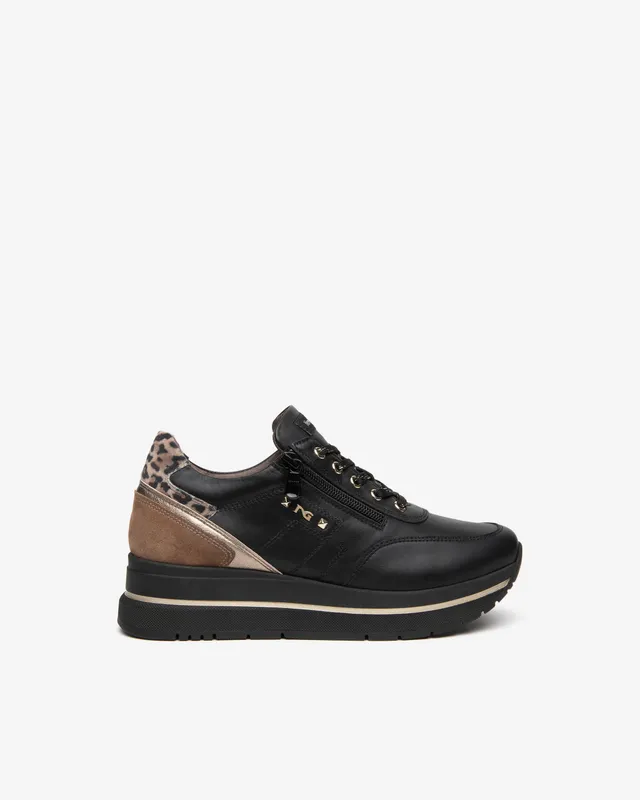 NeroGiardini Sneakers Femme Cuir Plateforme 45 mm