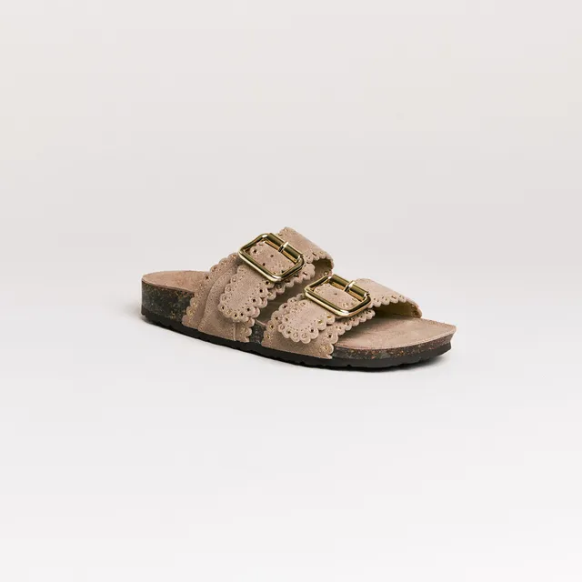 SMR Arianna mules cuir coconut beige doubles brides