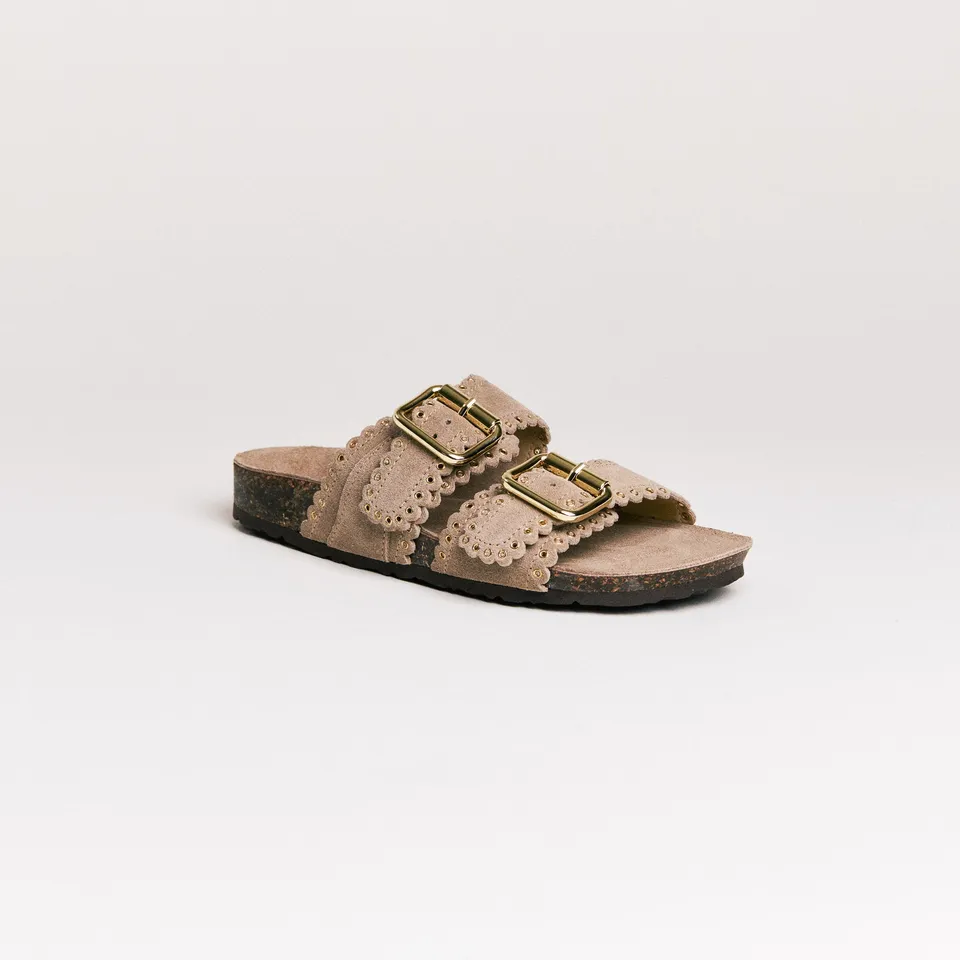 SMR Arianna mules cuir coconut beige doubles brides