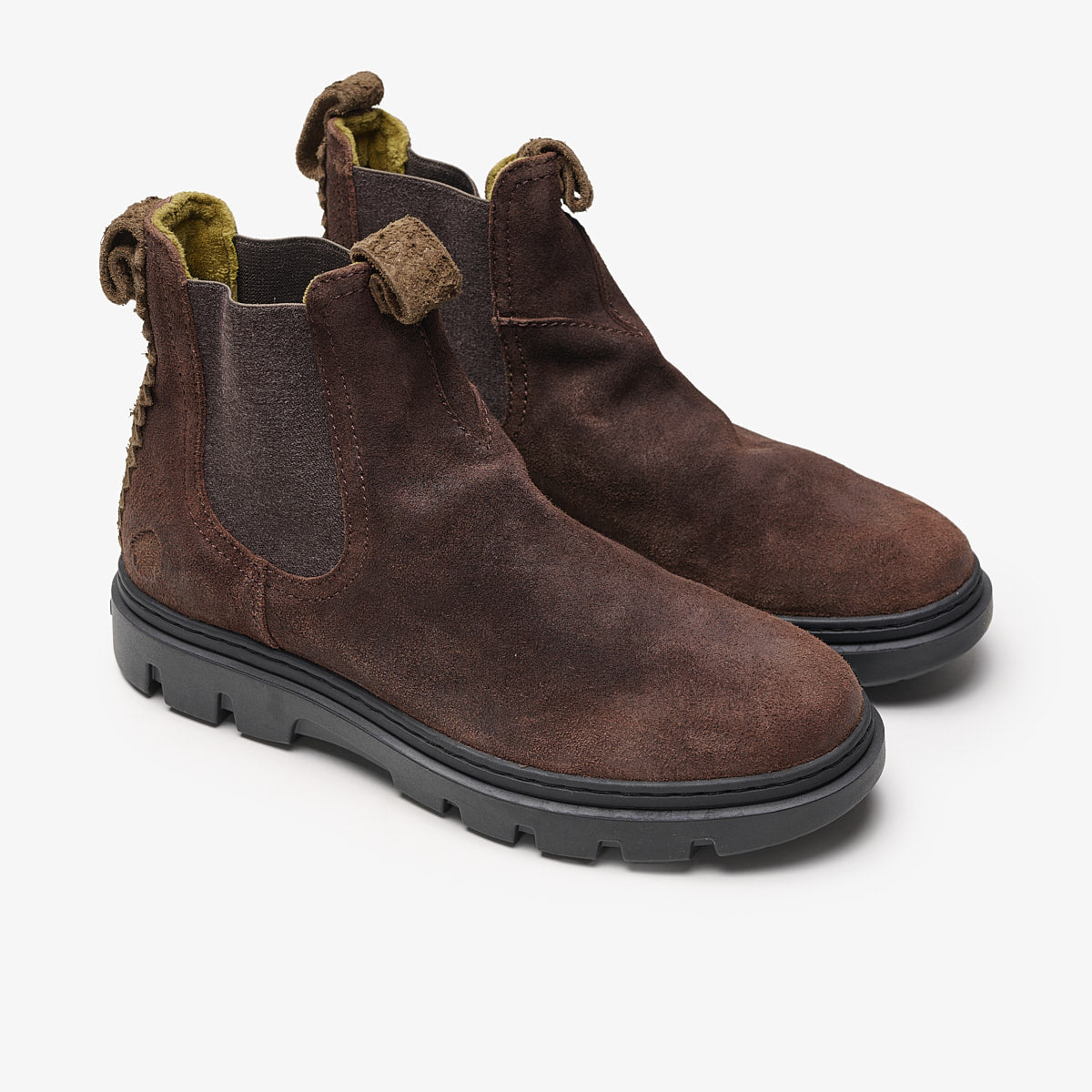Satorisan Unalome Chelsea bottines cuir marron walnut