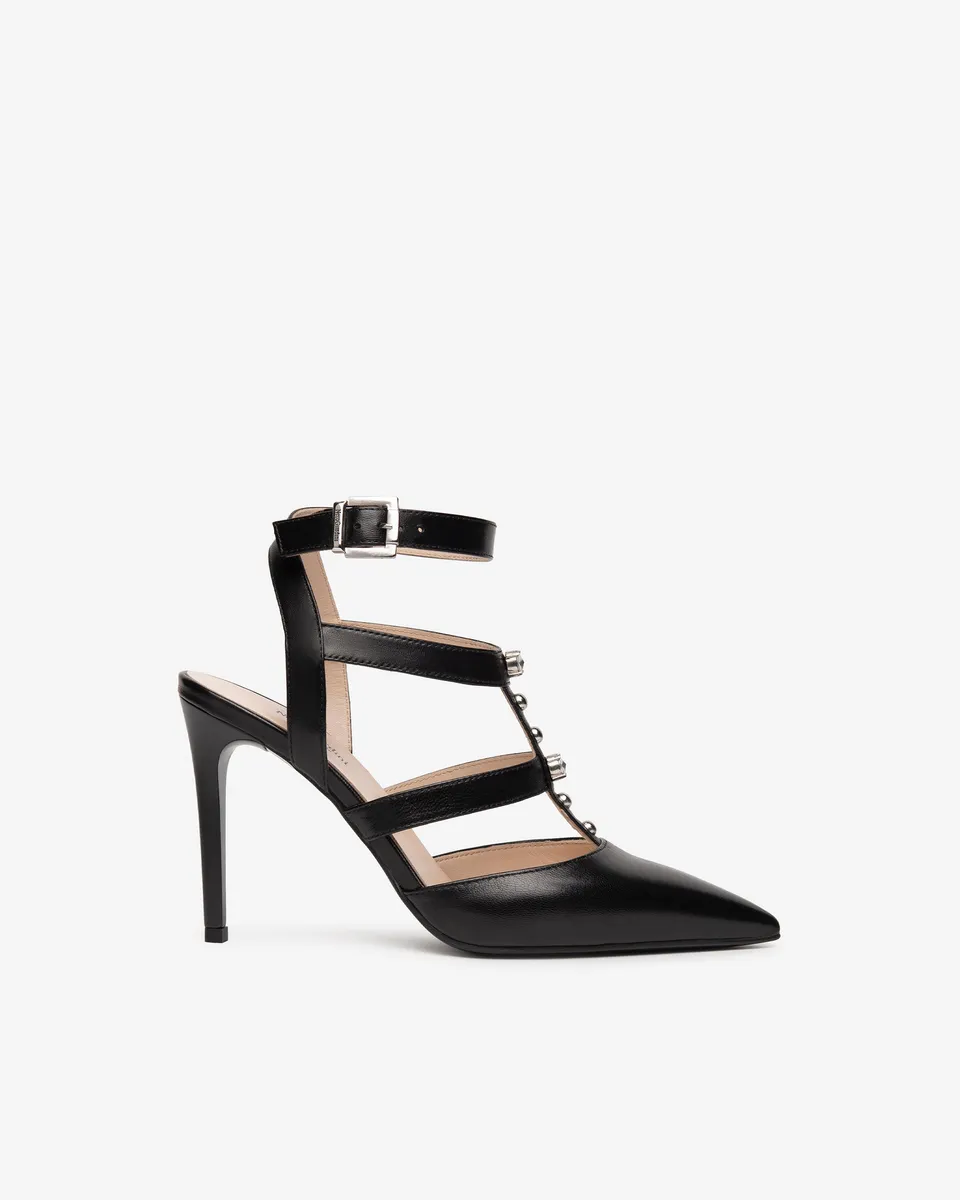 NeroGiardini Escarpins Femme Nappa Strass Talon 9,5cm