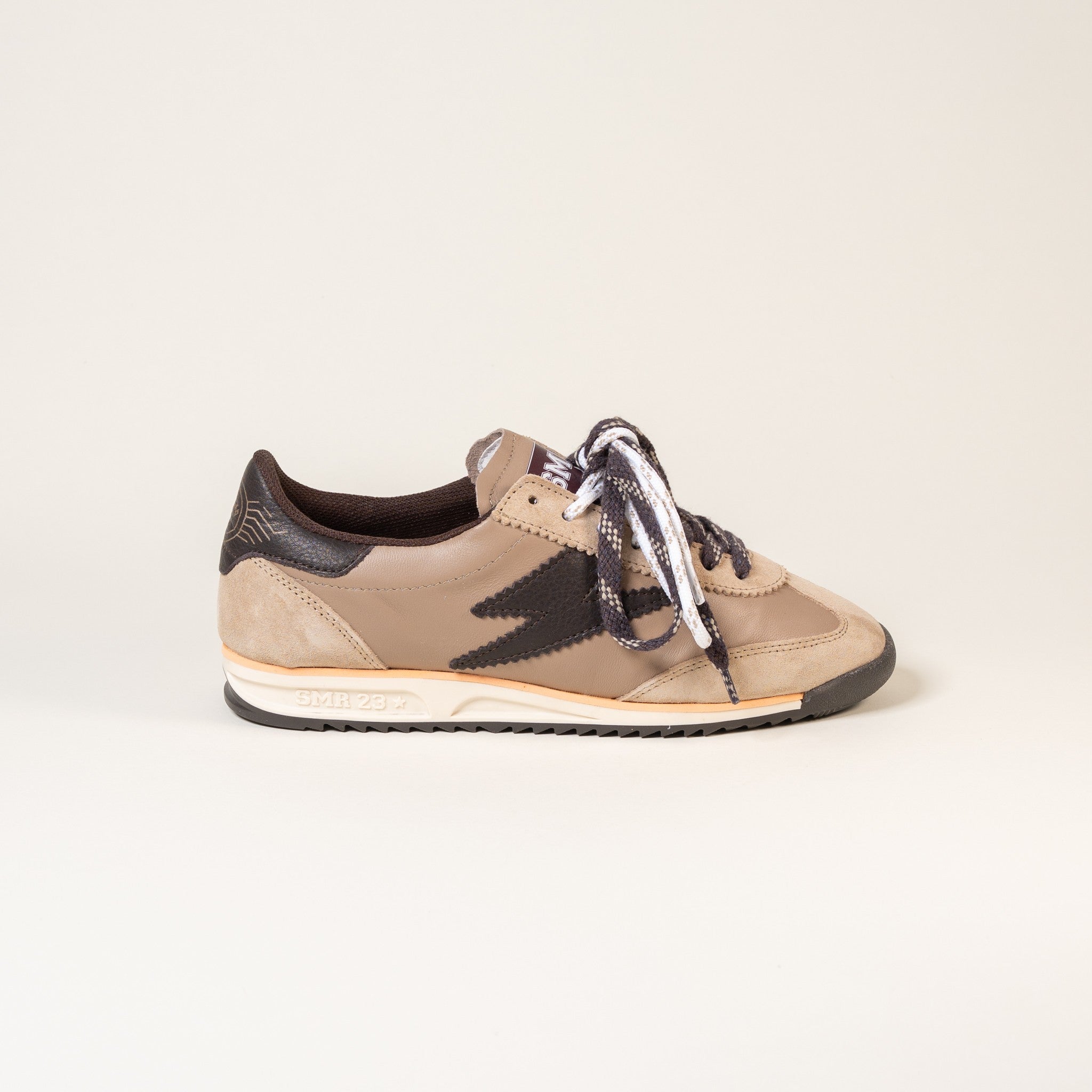 SMR Baskets Joyce E324 cuir beige marron