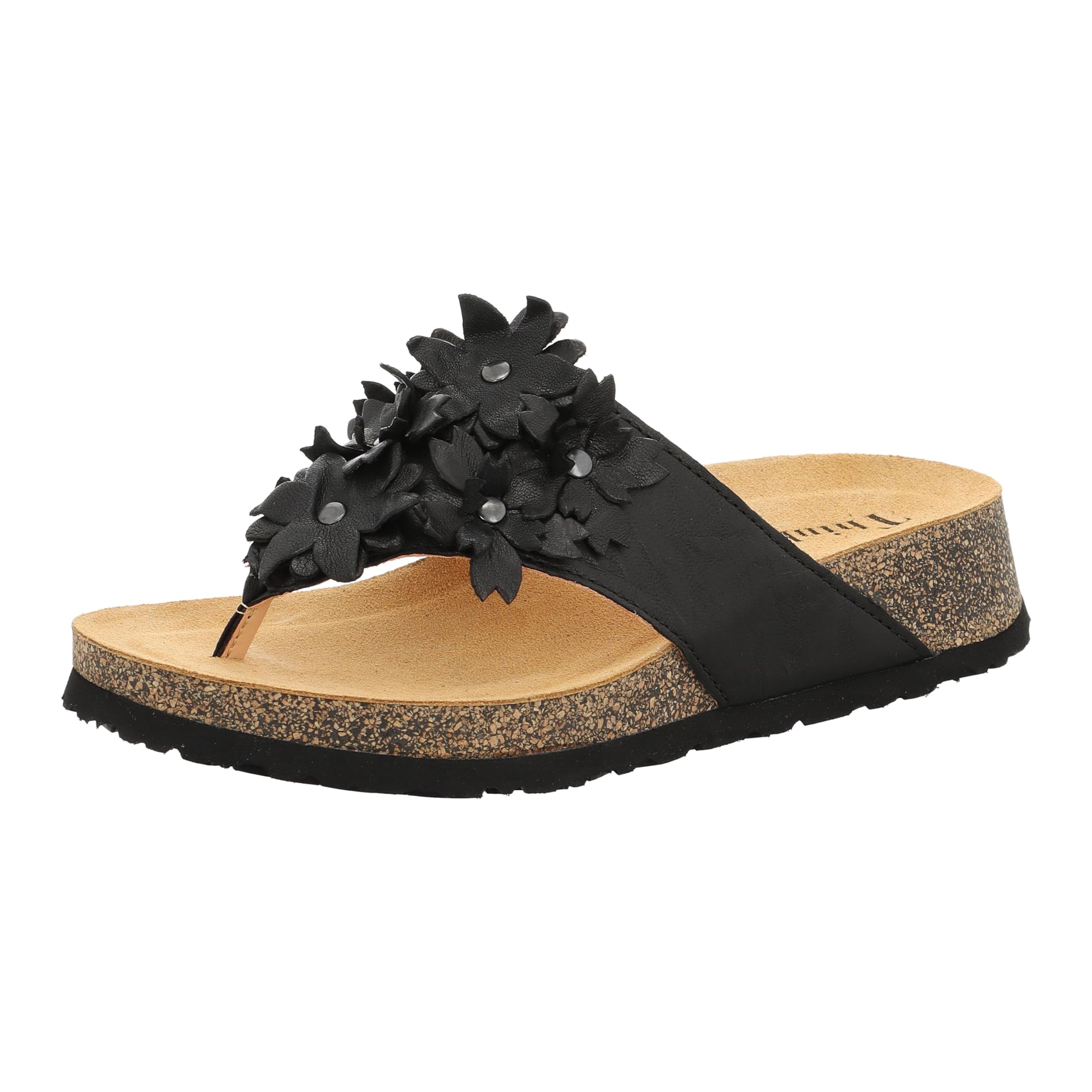 Think Koak mule femme noir cuir liège
