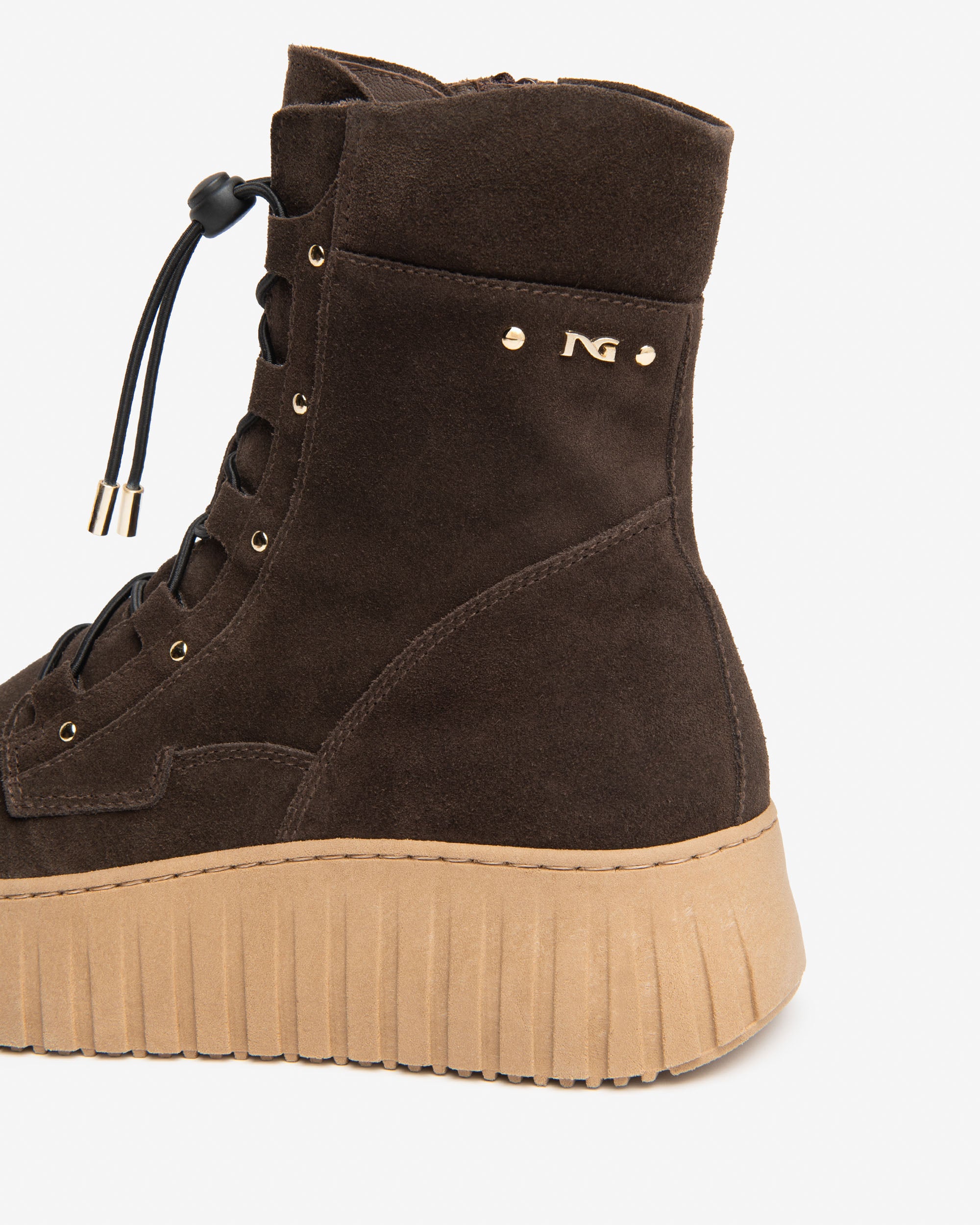 NeroGiardini Bottines Femme Daim Plateforme 55 Cuir Velours