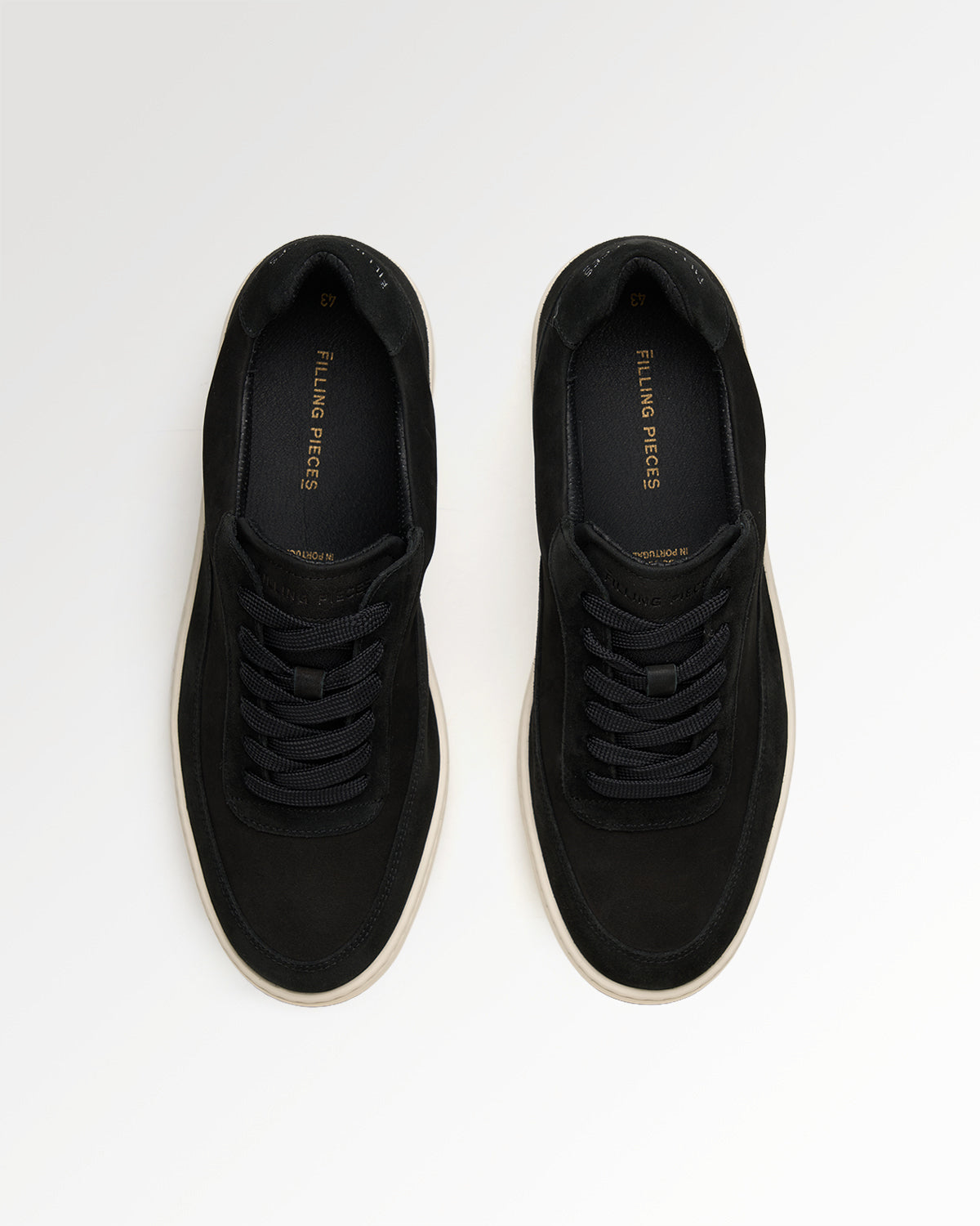 Filling Pieces Mondo sneakers Suede Grain Black cuir homme