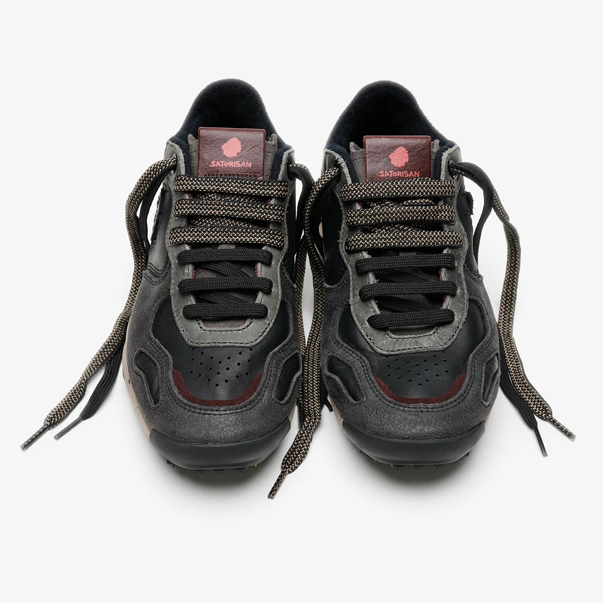 Satorisan Chacrona Pull Up baskets cuir Black Mid Grey