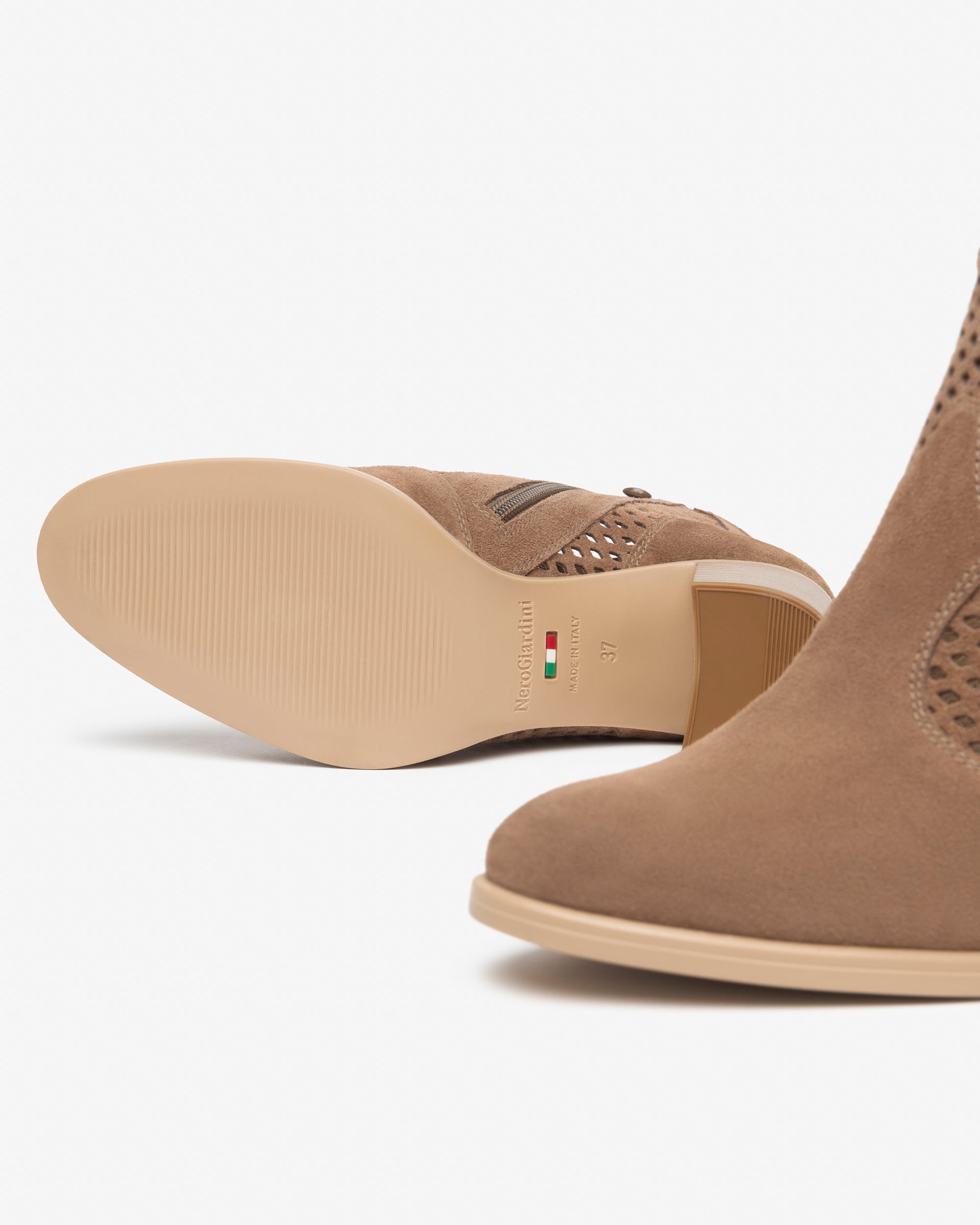 NeroGiardini Bottines Femme Cuir Velours bottines 35-41 made in Italy