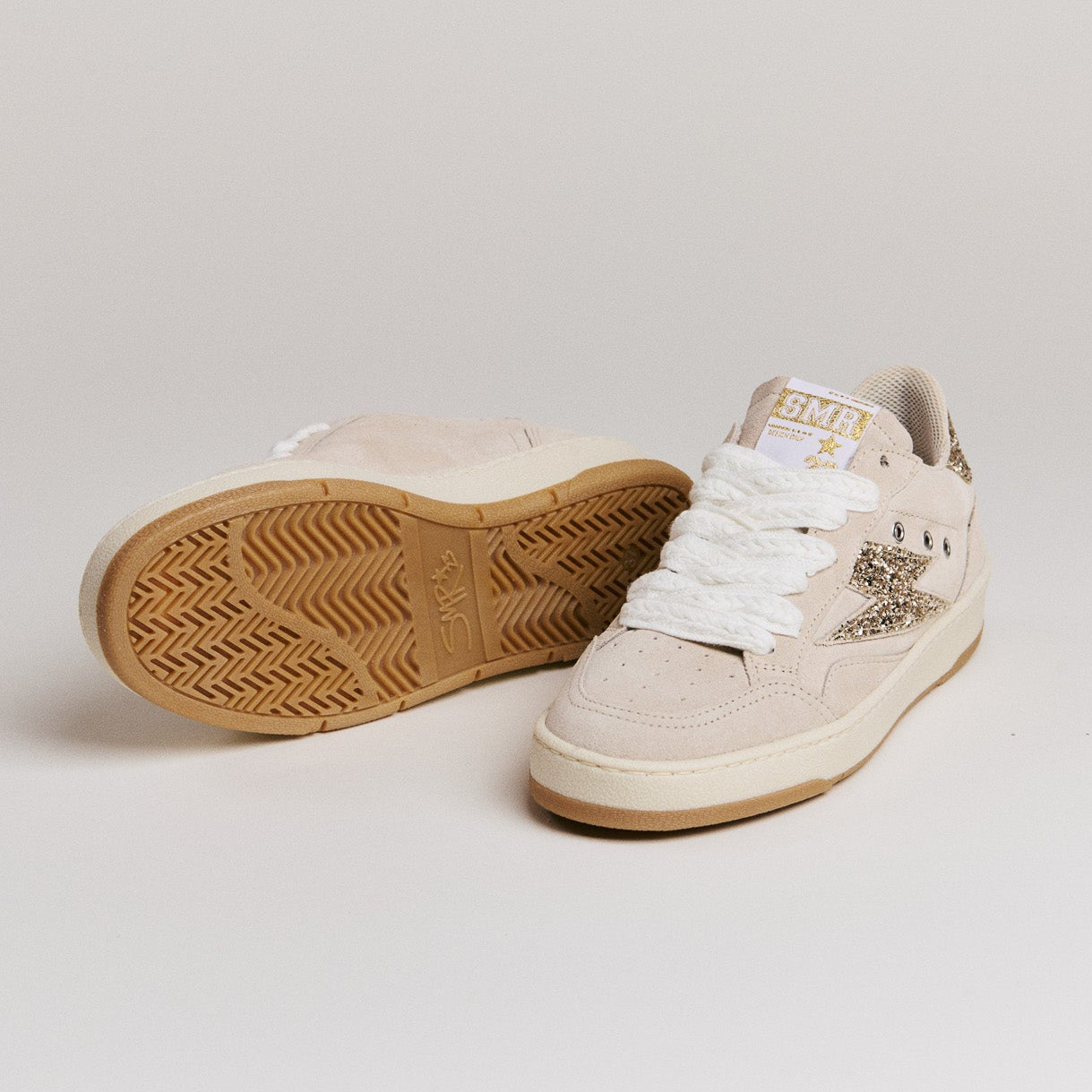 Semerdjian Dany D359 baskets beige daim tissu