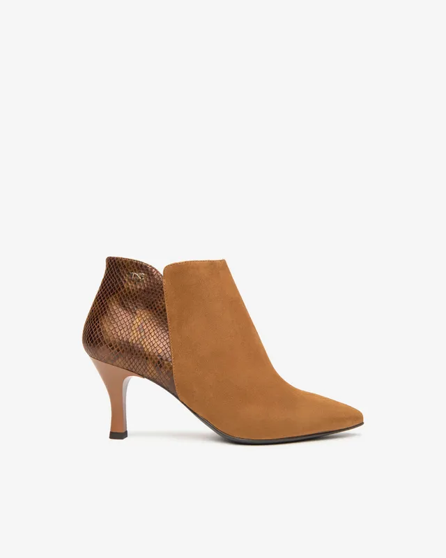 NeroGiardini Bottines Femme Cuir Velours Talon 7,5 cm