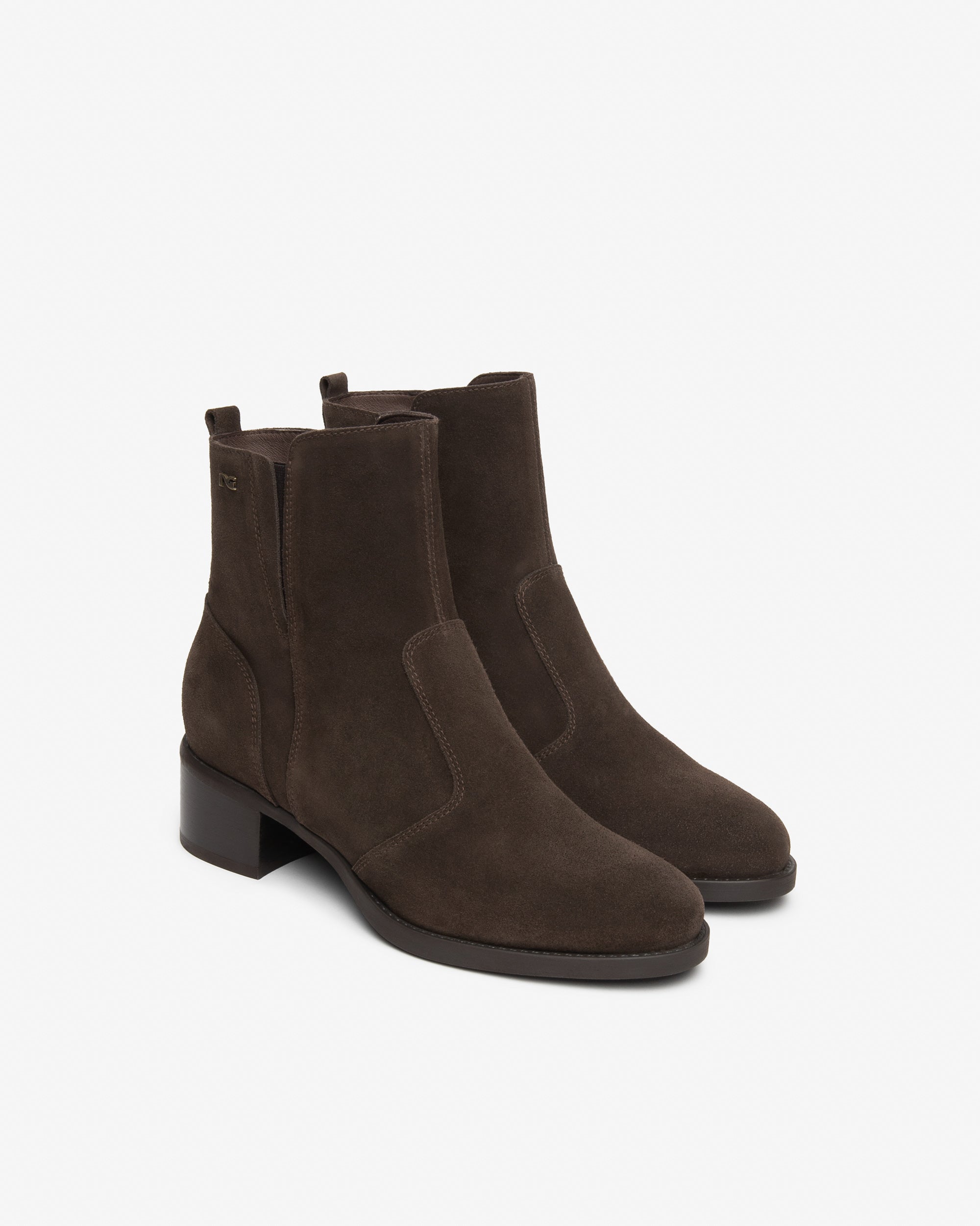 Nerogiardini Bottines Femme Cuir Velours 35-41 Talon 40mm