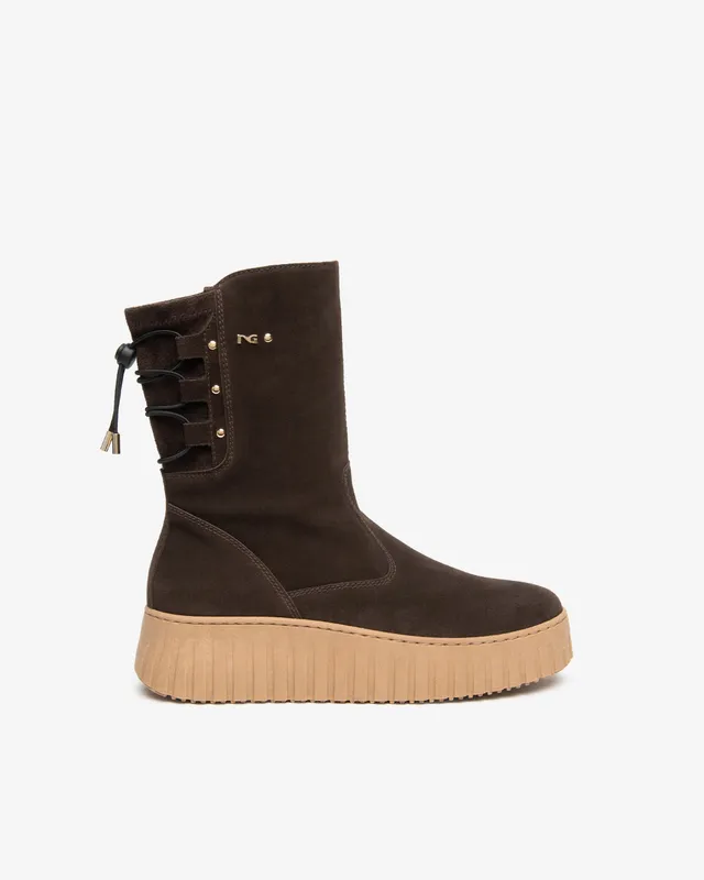 NeroGiardini Bottines Femme Daim Plateforme 55mm Zip