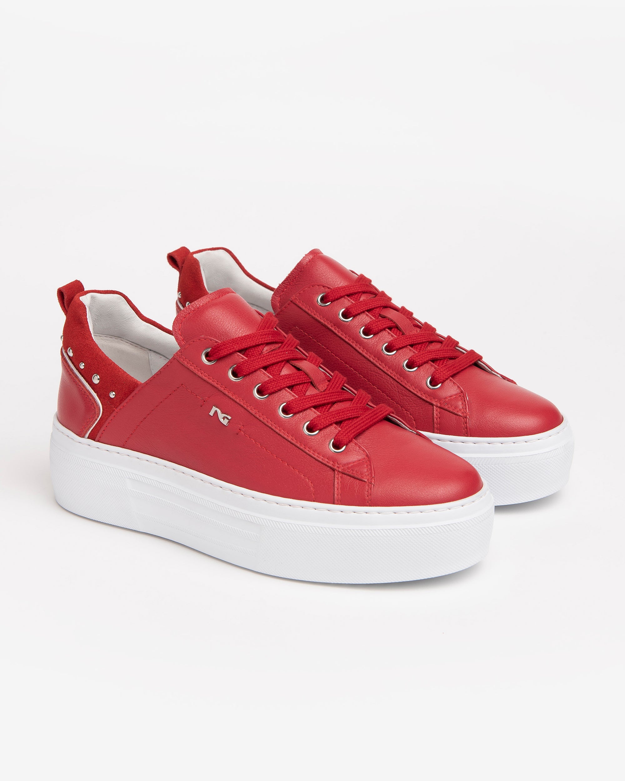 NeroGiardini Sneakers Cuir Velours Plateforme 4,5 cm