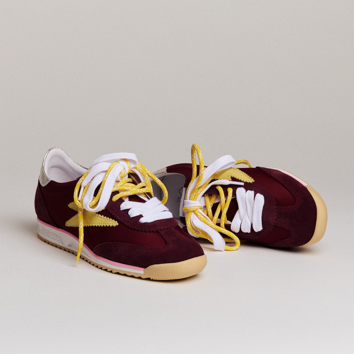 SMR Joyce D181 baskets bordeaux jaune pointure 36