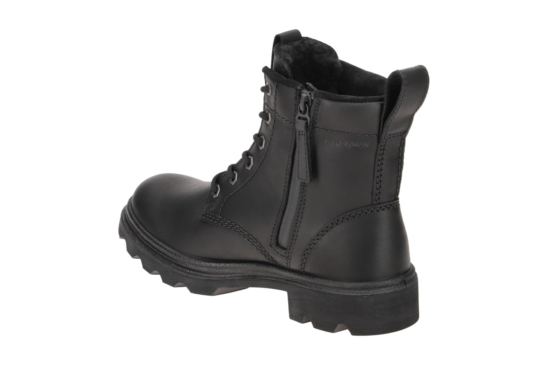 ECCO Grainer Botte Lacets Femme Cuir Zip Imperméable