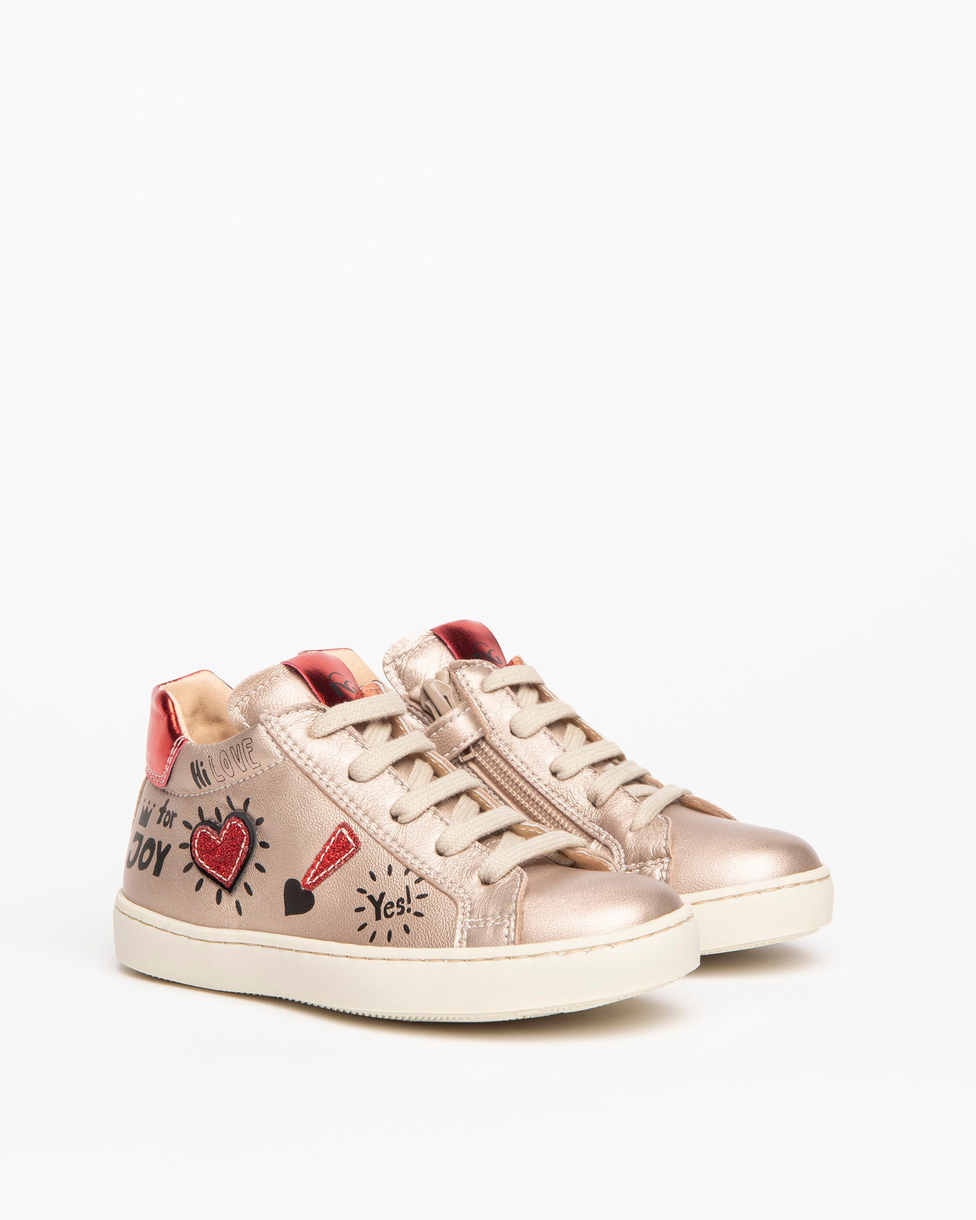 NeroGiardini Sneakers Fille Cuir Lamé Paillettes 28