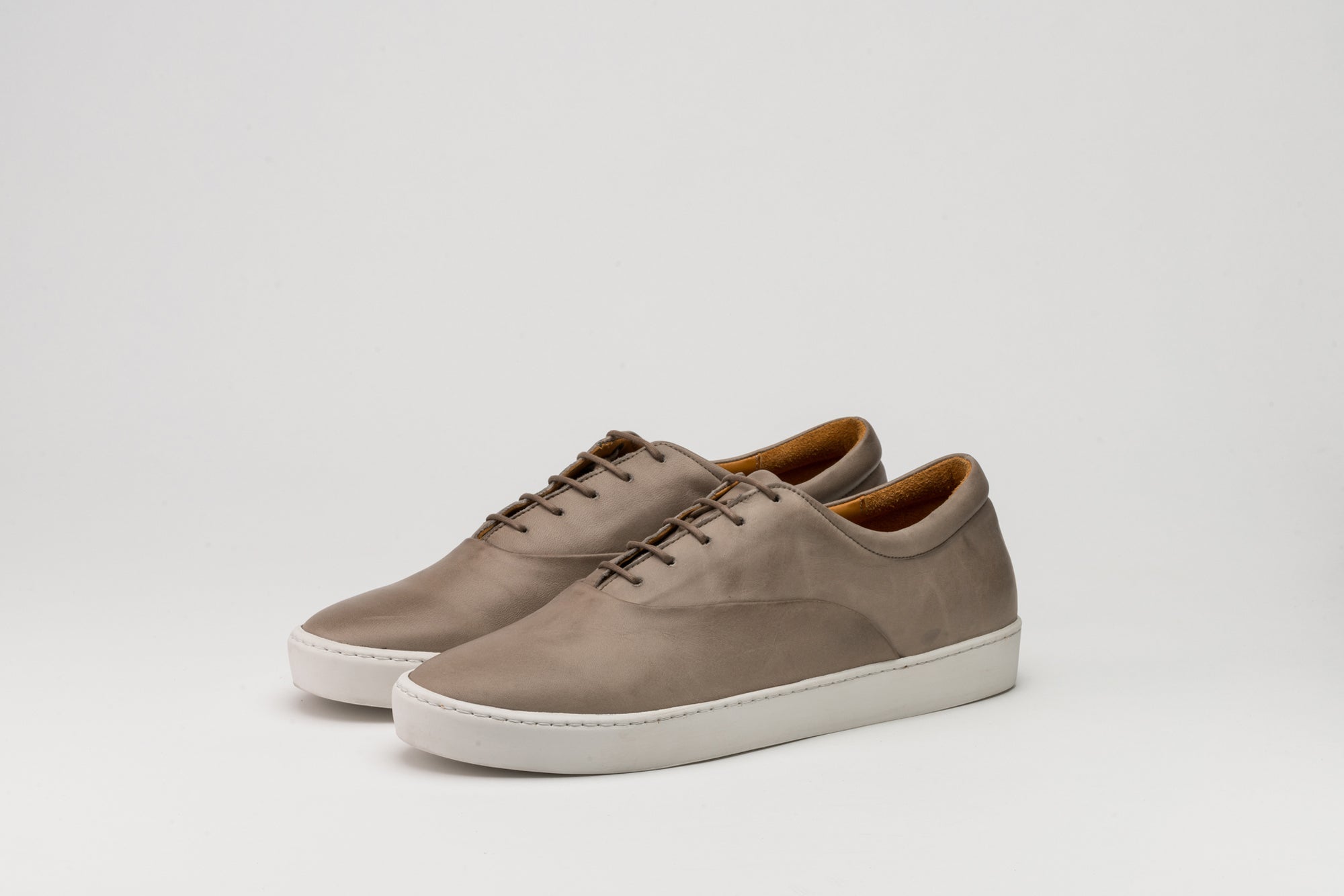 JAK Empire Taupe sneakers cuir pleine fleur taupe