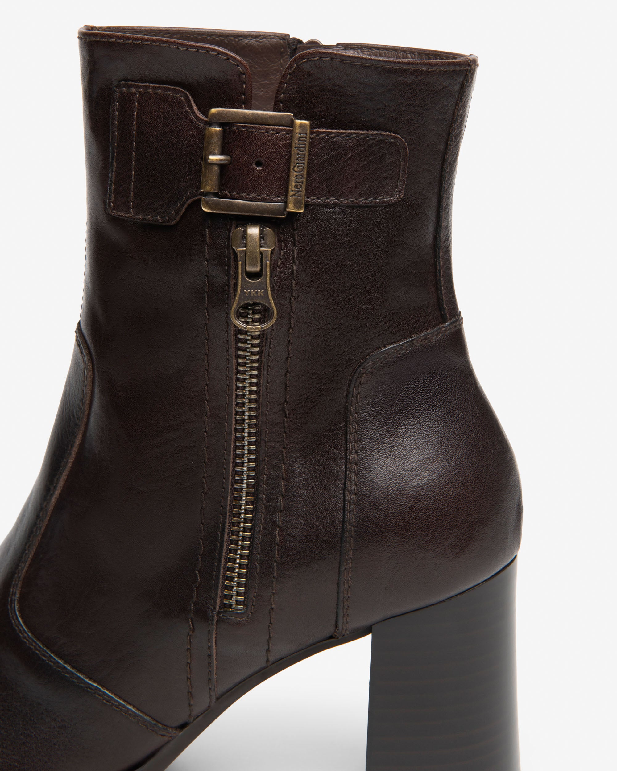 NeroGiardini Bottines Femme Cuir Talon 75mm Boucle 35-41