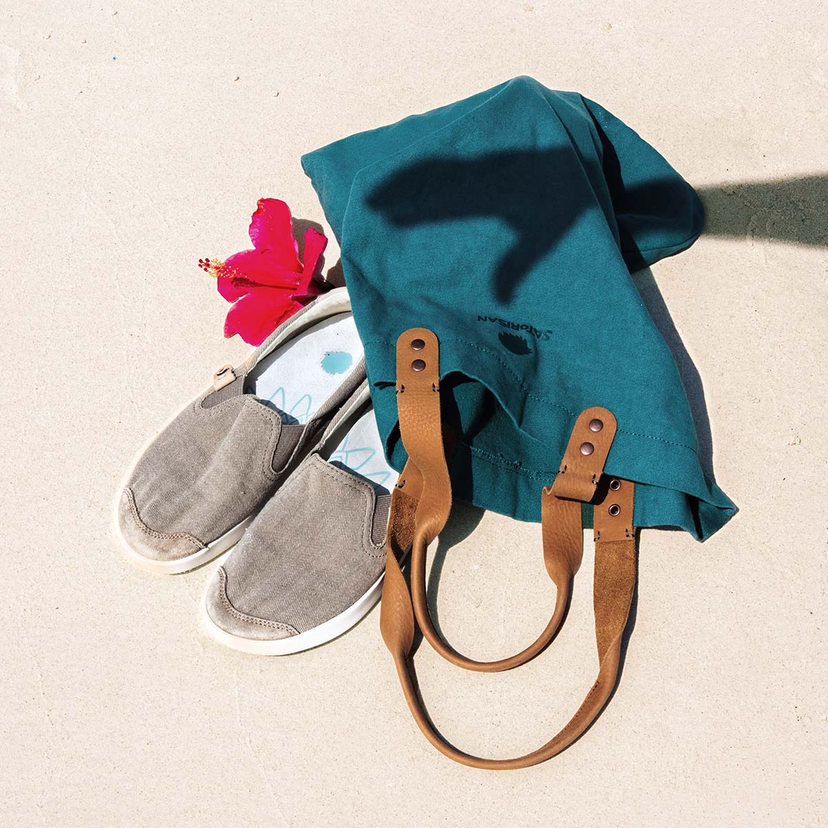 Satorisan Kung Fu Cotton Vintage Brown slip-on toile femme