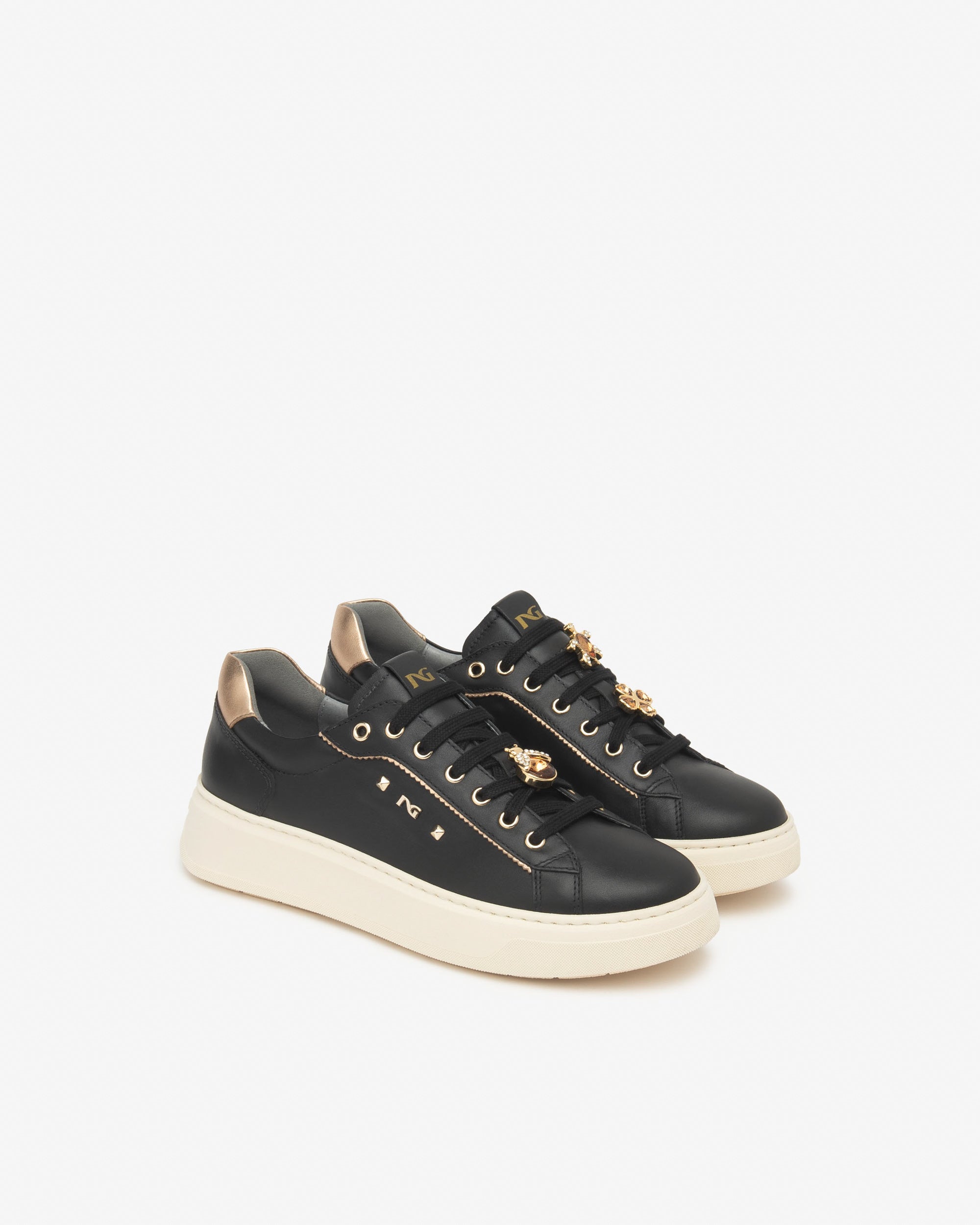 NeroGiardini Sneakers Femme en Cuir et Technique Confort