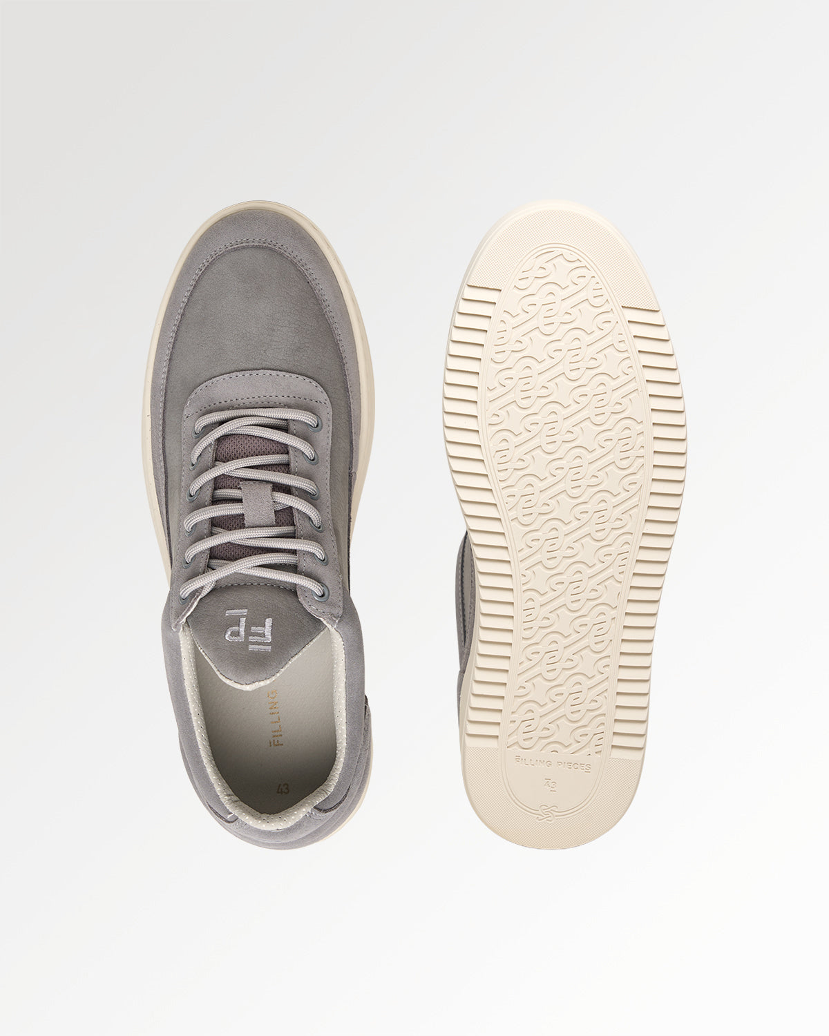 Filling Pieces Low Top Suede Grain sneakers cuir suède gris Grey