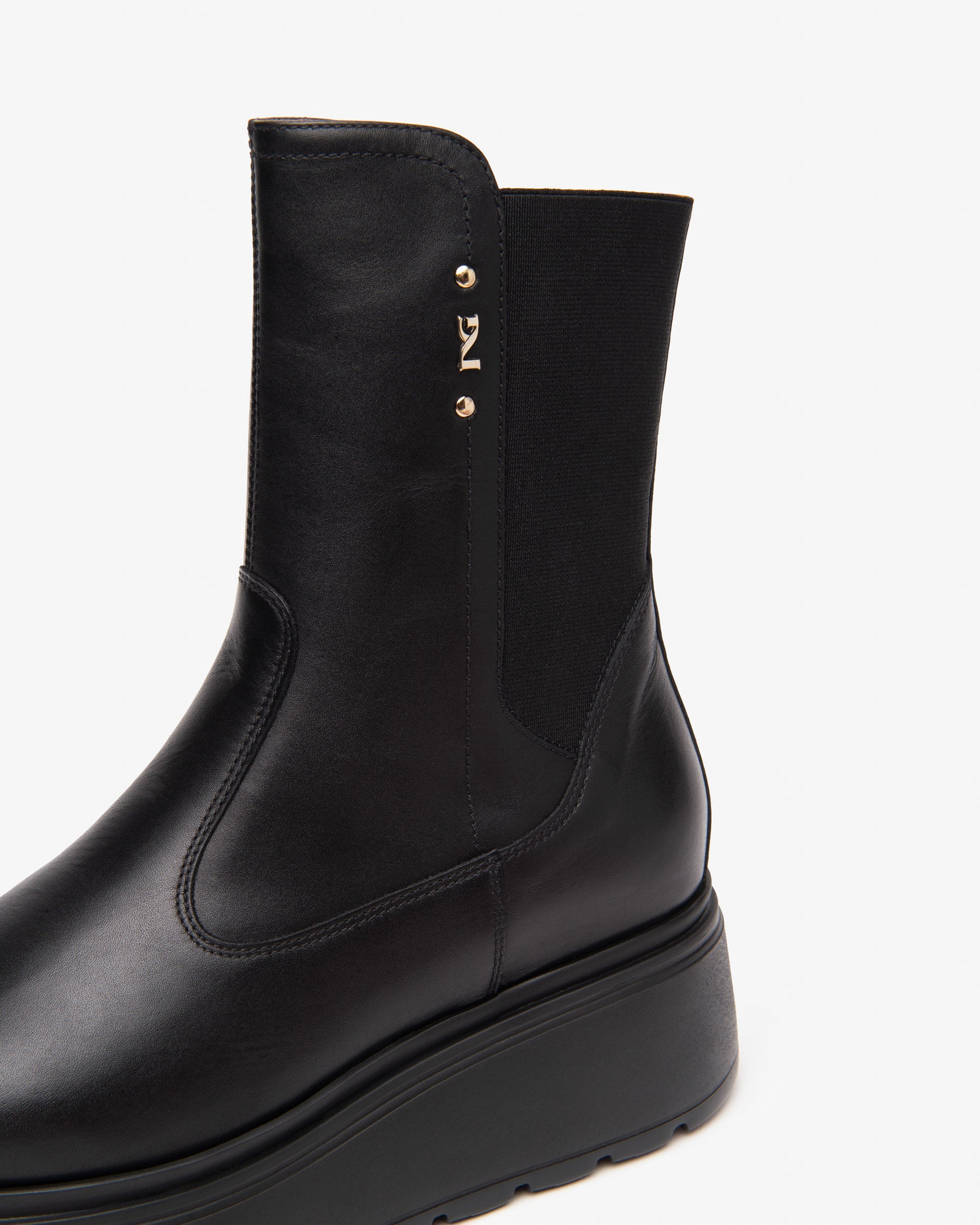 NeroGiardini Bottines Femme Cuir Tissu Confort