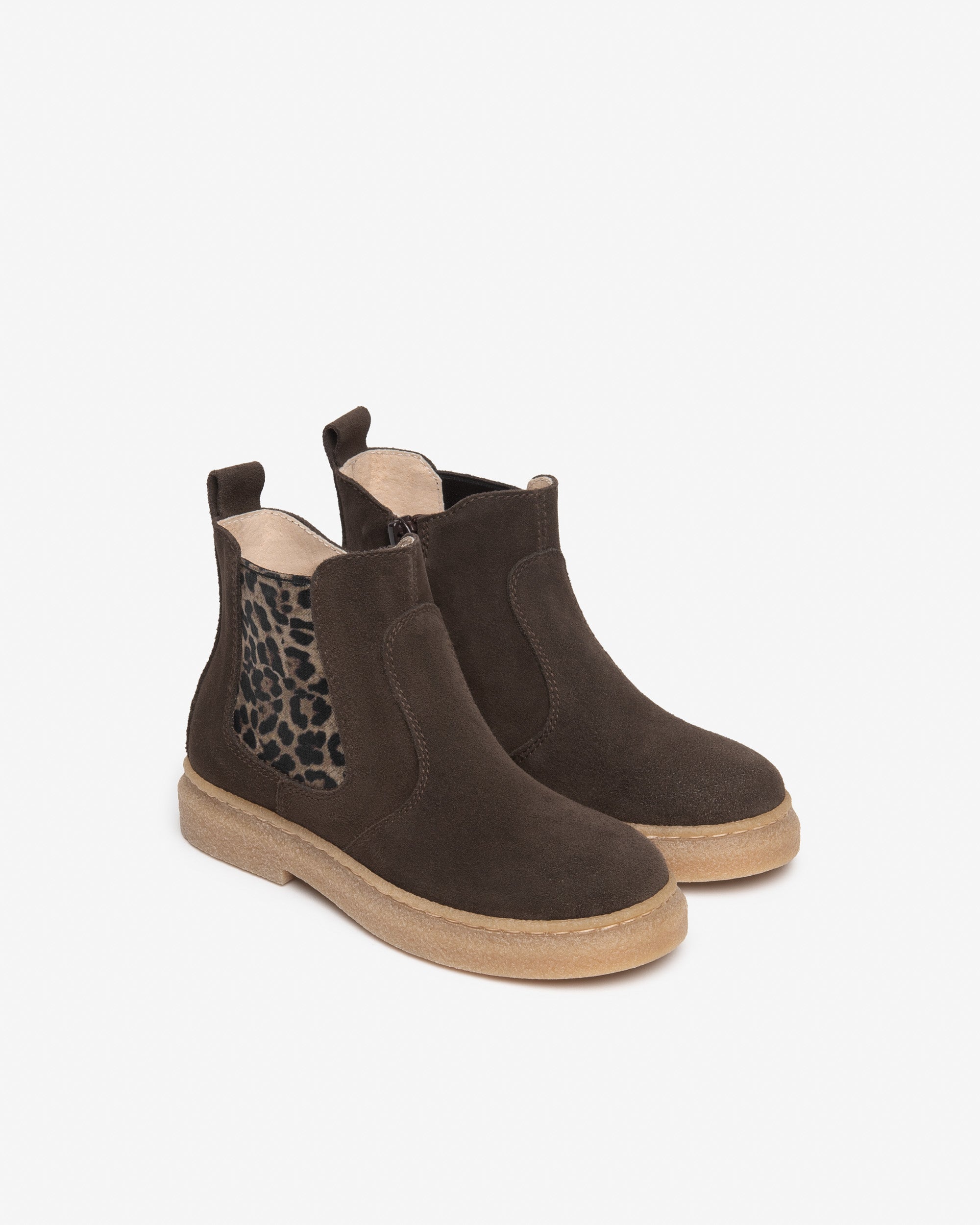NeroGiardini Bottines Fille Daim 28 Zip Animalier
