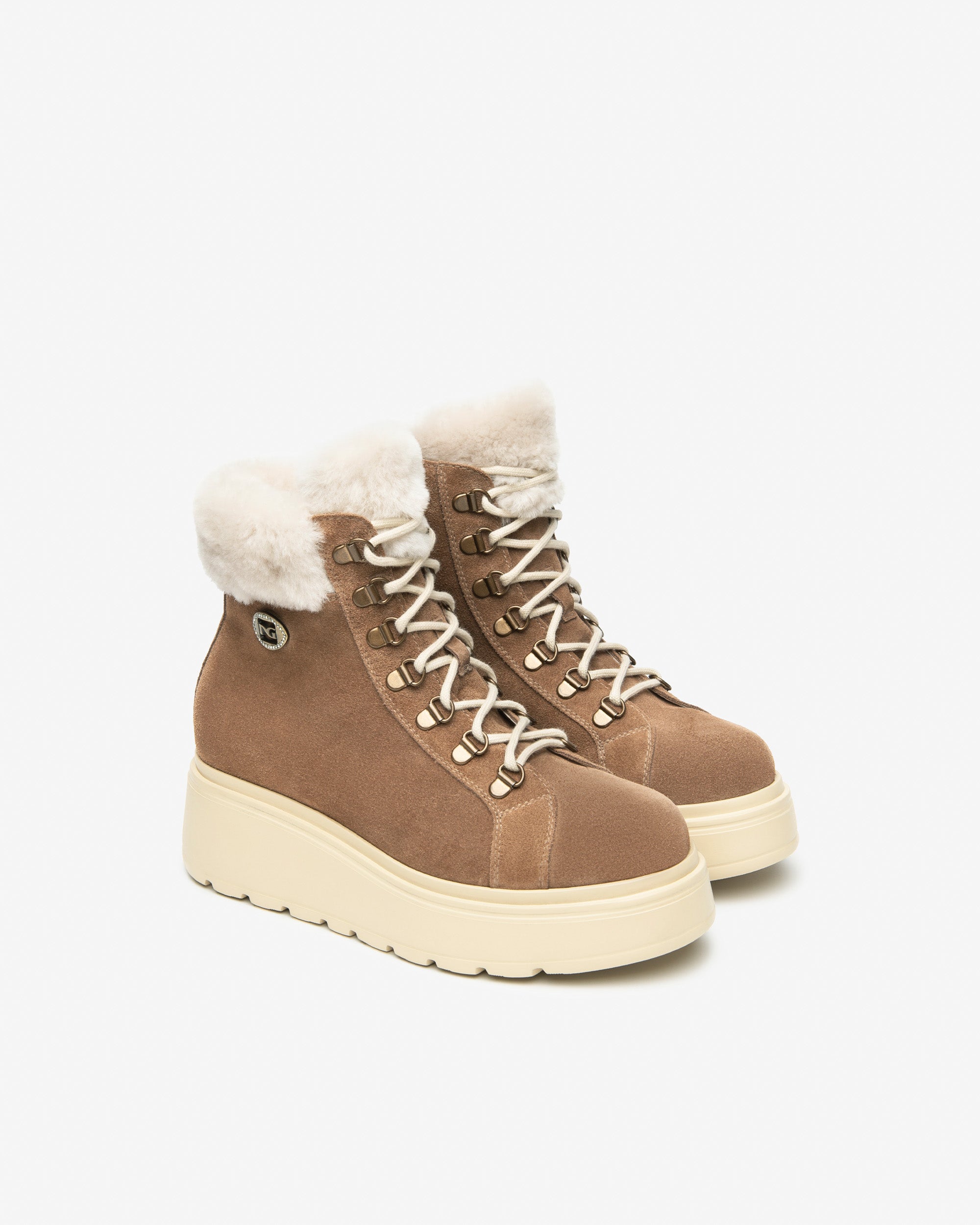 NeroGiardini Bottines Femme Daim Plateforme 55 mm