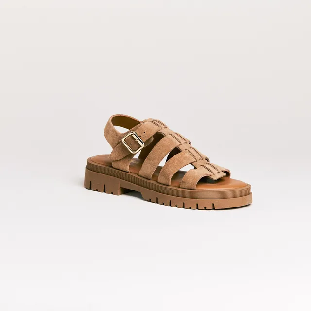 SMR Semerdjian Delia sandales taupe cuir 4 cm